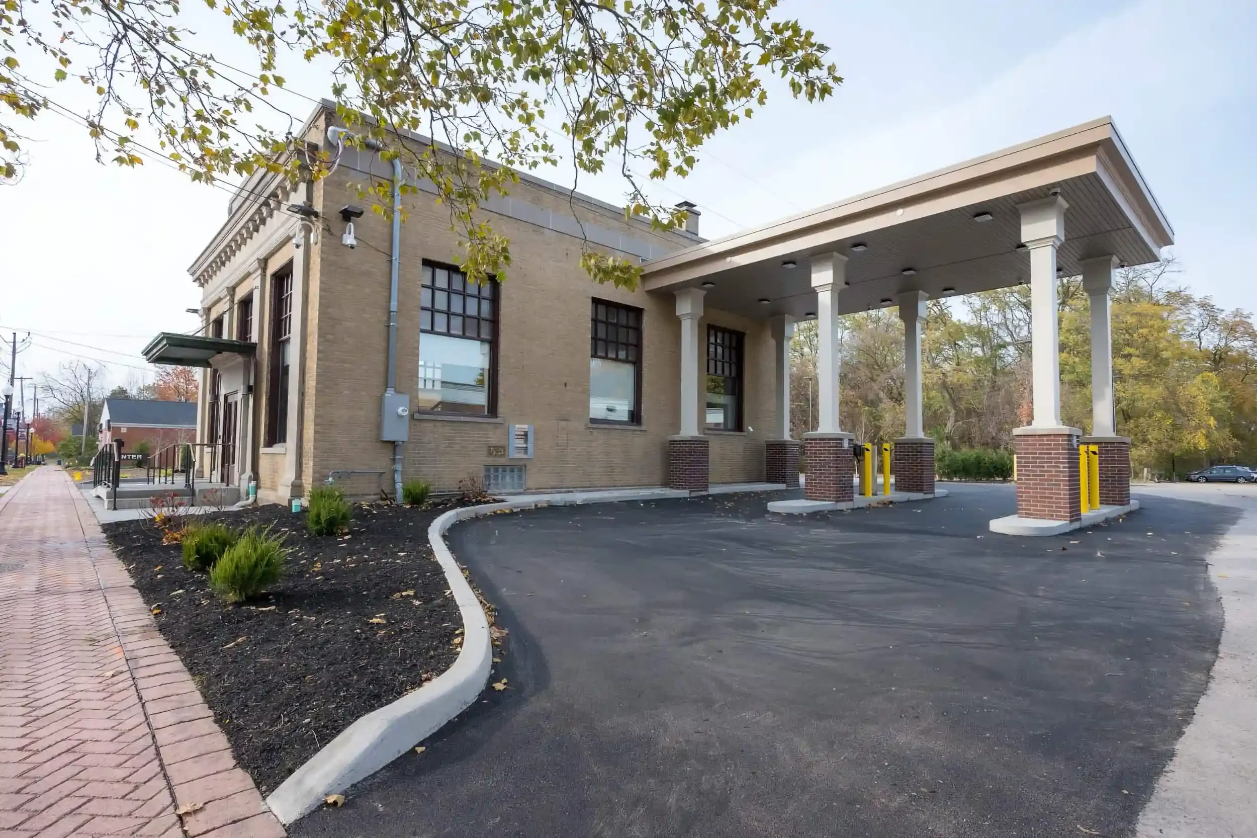 The exterior of Alden State Bank