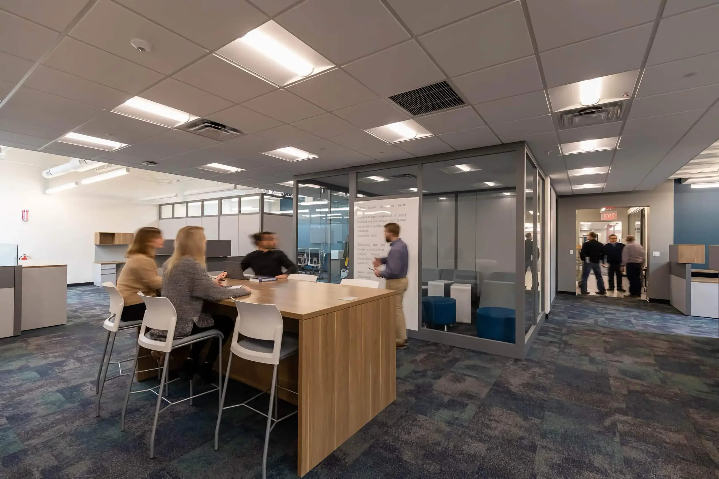 A meeting area at Erie 1 BOCES campus