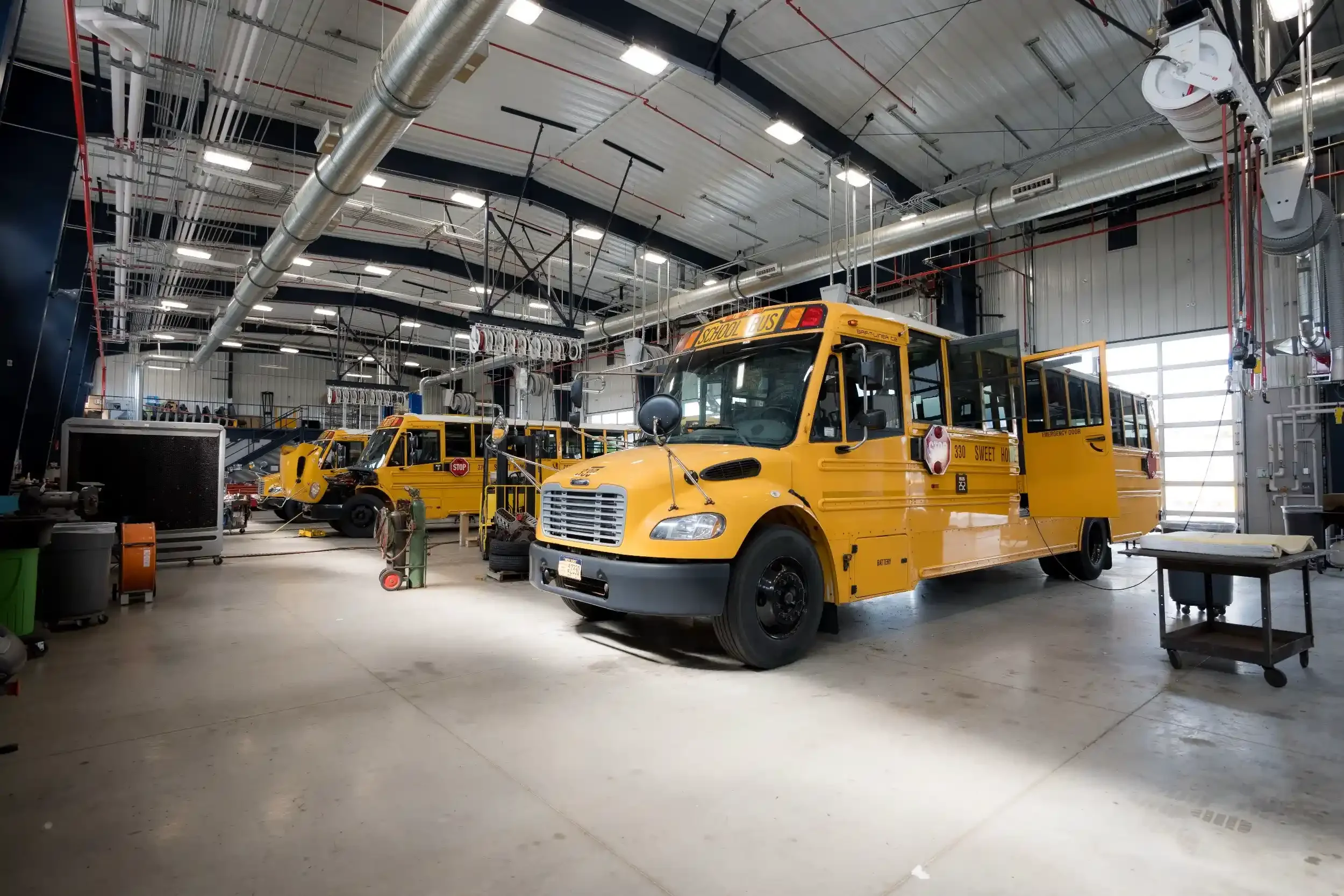 The transportation center and bus garage