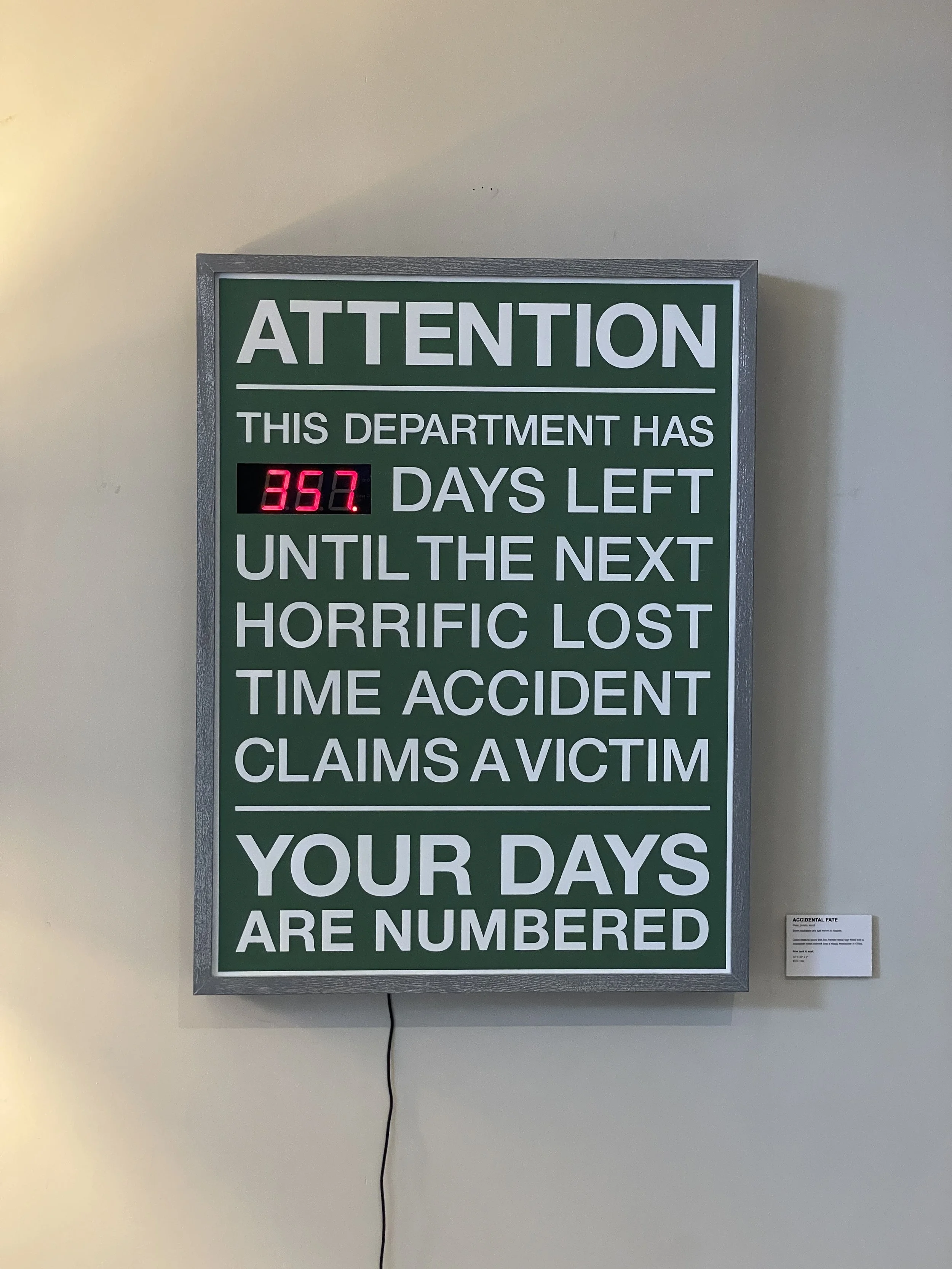 Stefan Wegner Conceptual Art TA2 Show