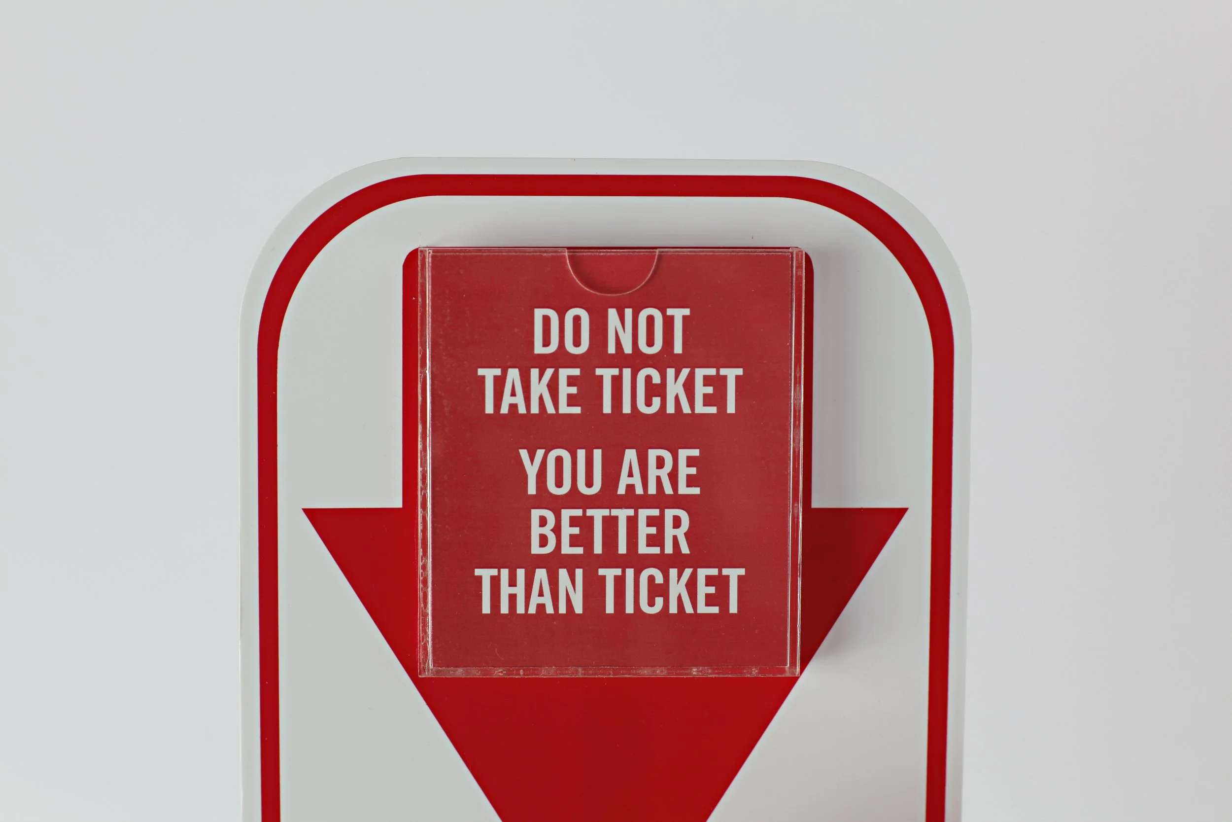 Stefan Wegner Conceptual Art Just Take Ticket detail