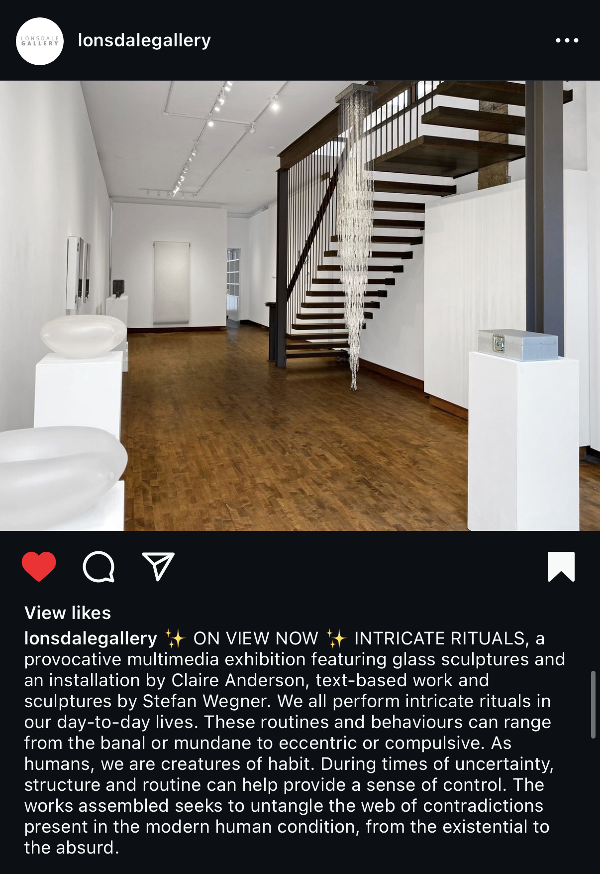 Stefan Wegner Conceptual Art Show Lonsdale Gallery Intricate Rituals