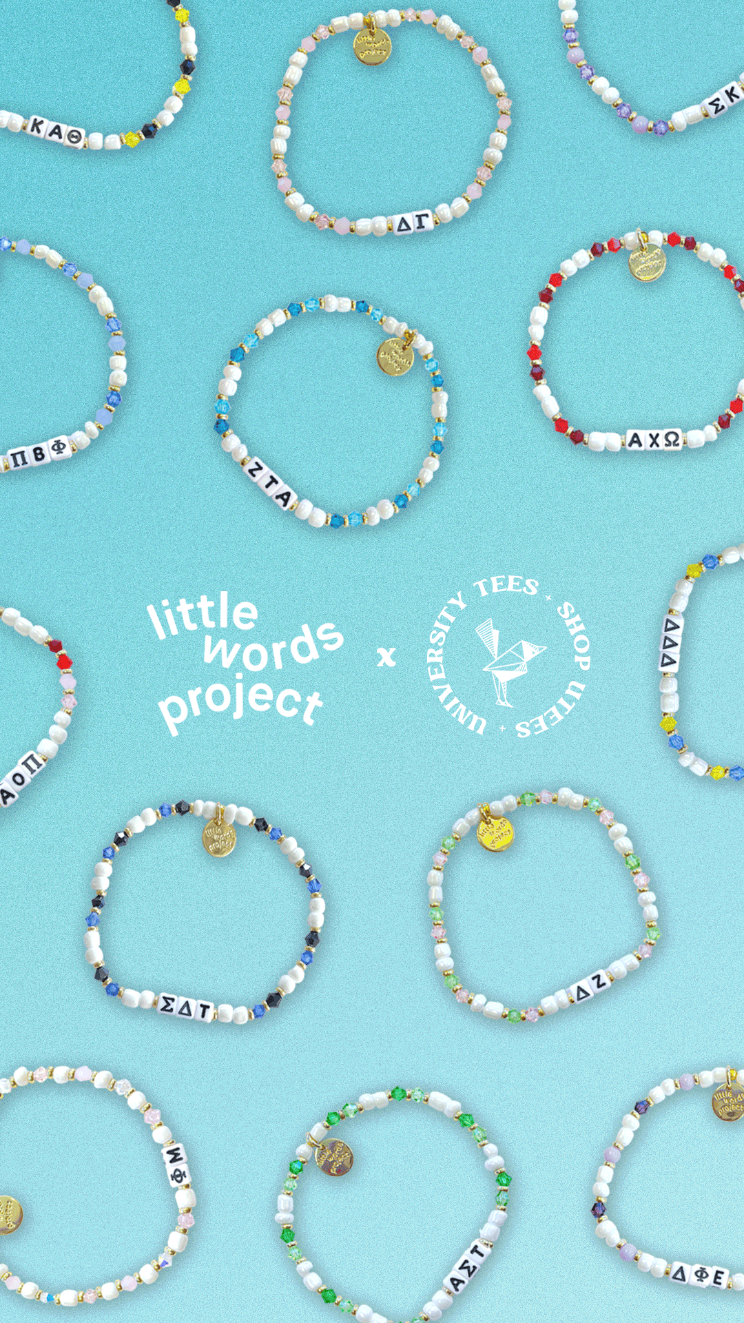 Little Words Project & University Tees Collab Instagram story post