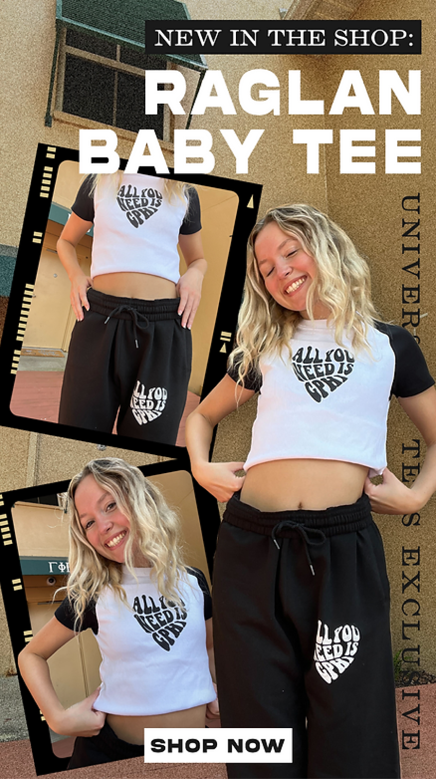 Raglan baby tee new product launch Instagram Post
