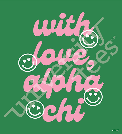 "With Love" Greek Org Smiley Face Design