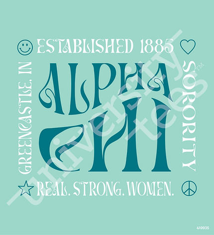 Funky Aqua Greek Org Design
