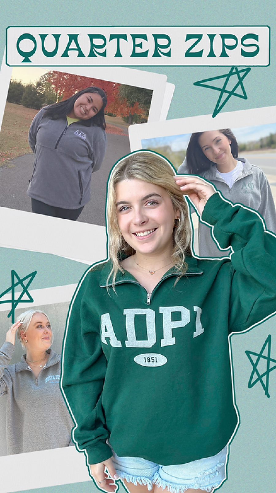 Quarter Zip highlight Instagram story