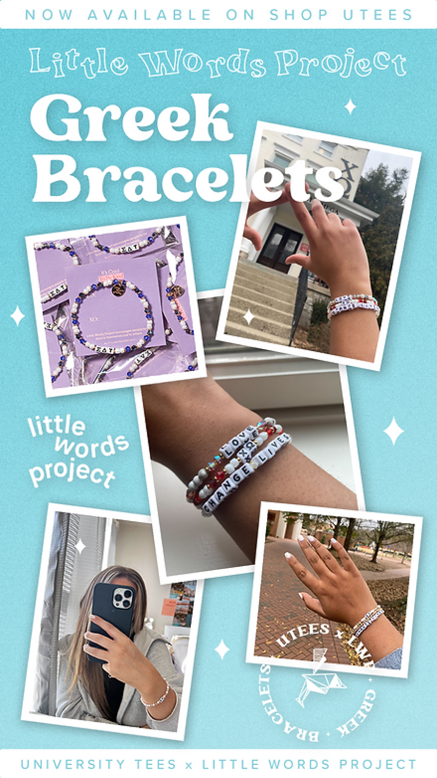 Little Words Project & University Tees Collab Instagram story post