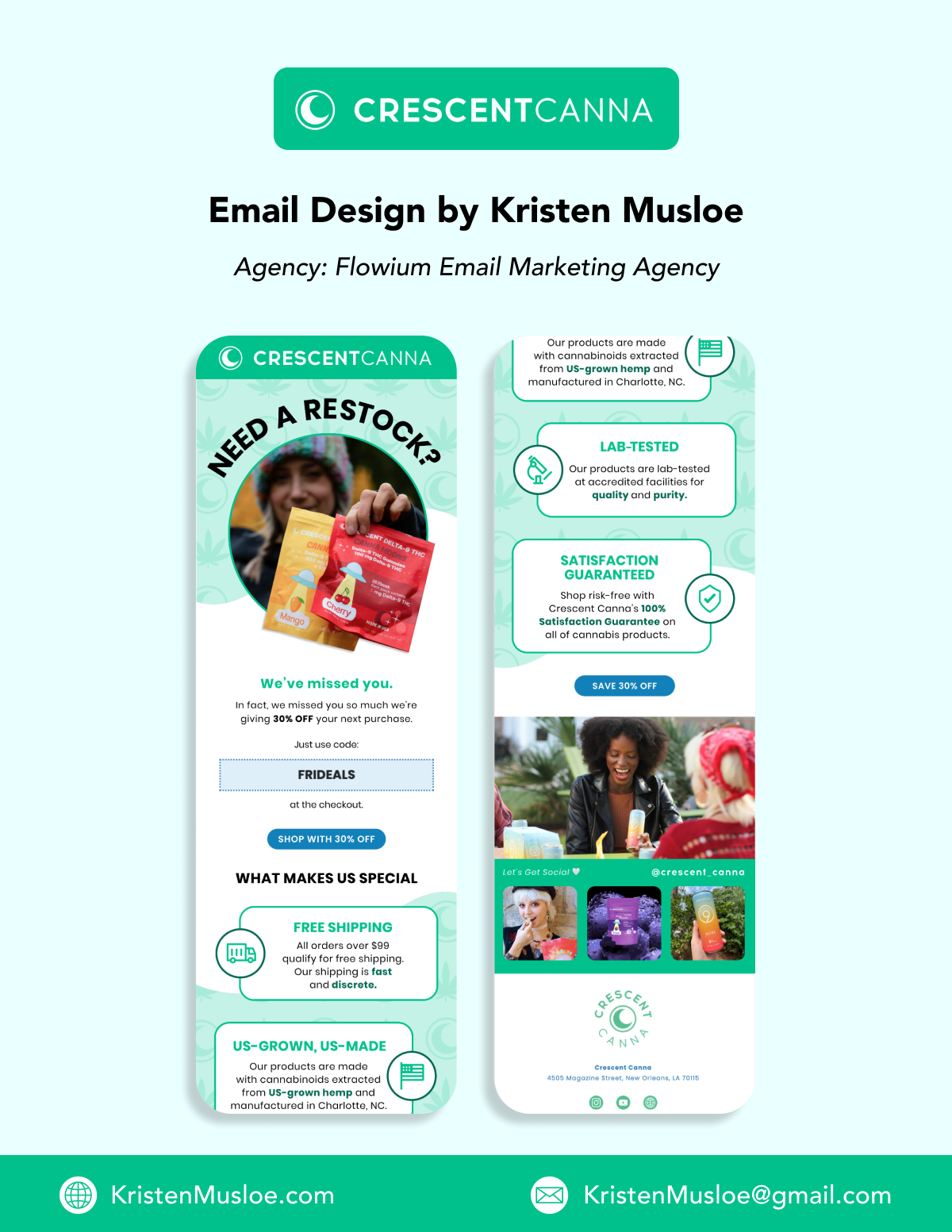 Crescent Canna Email Design