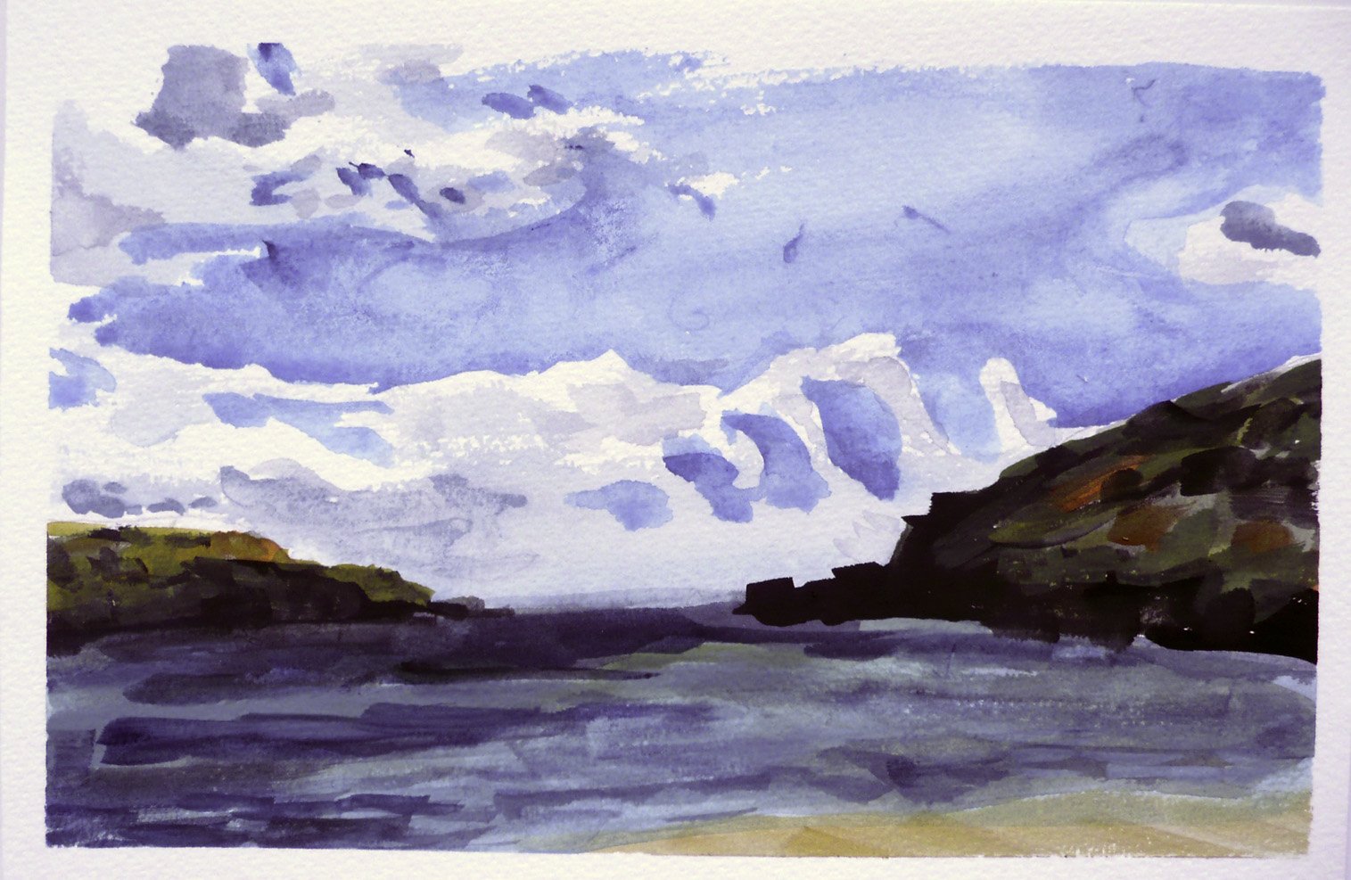 "Hanauma Bay II" watercolor on paper 6" x 9"