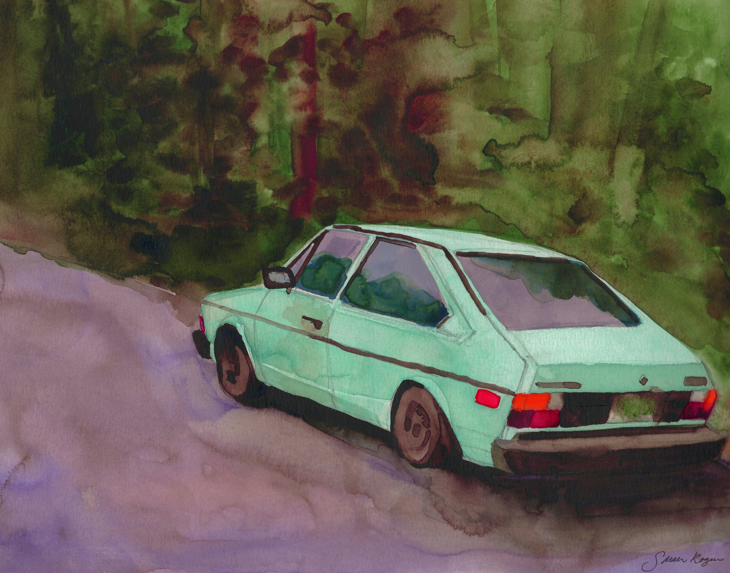 "The Dasher"
watercolor on paper 8 ½" x 11"