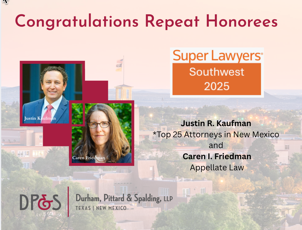 Justin Kaufman and Caren Friedman Earn Repeat Honors on 2026 Southwest Super Lawyers List