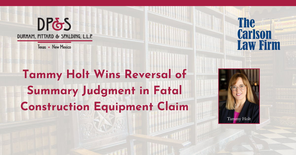 Tammy Holt wins summary judgment reversal