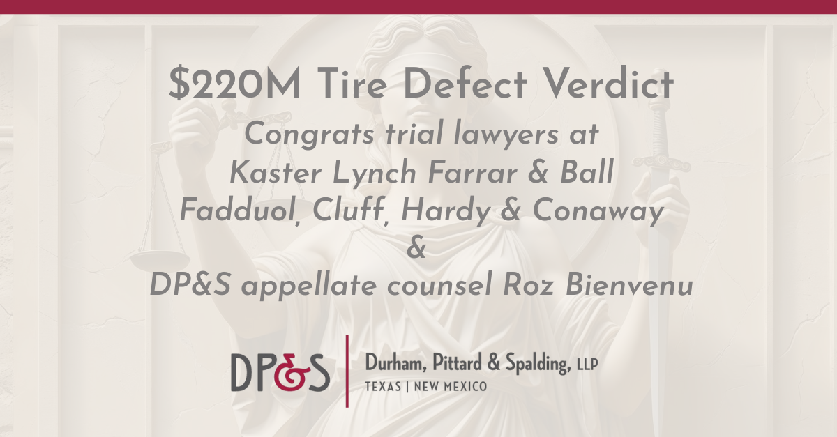 $220M Tire Defect Verdict