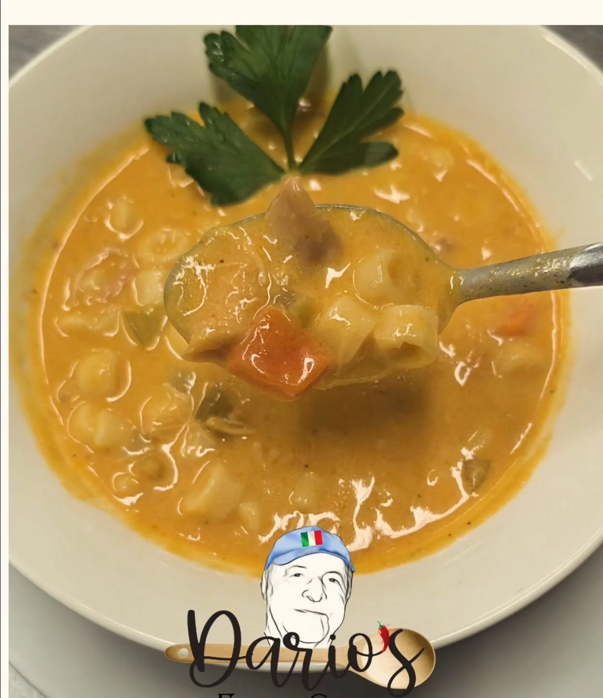 🌟BUFFALO CHICKEN SOUP🌟 lots of chicken, carrots, celery with blue cheese crumbles. We promise you will LOVE it 🧡 a NEW staple in our homemade soup rotation 😋