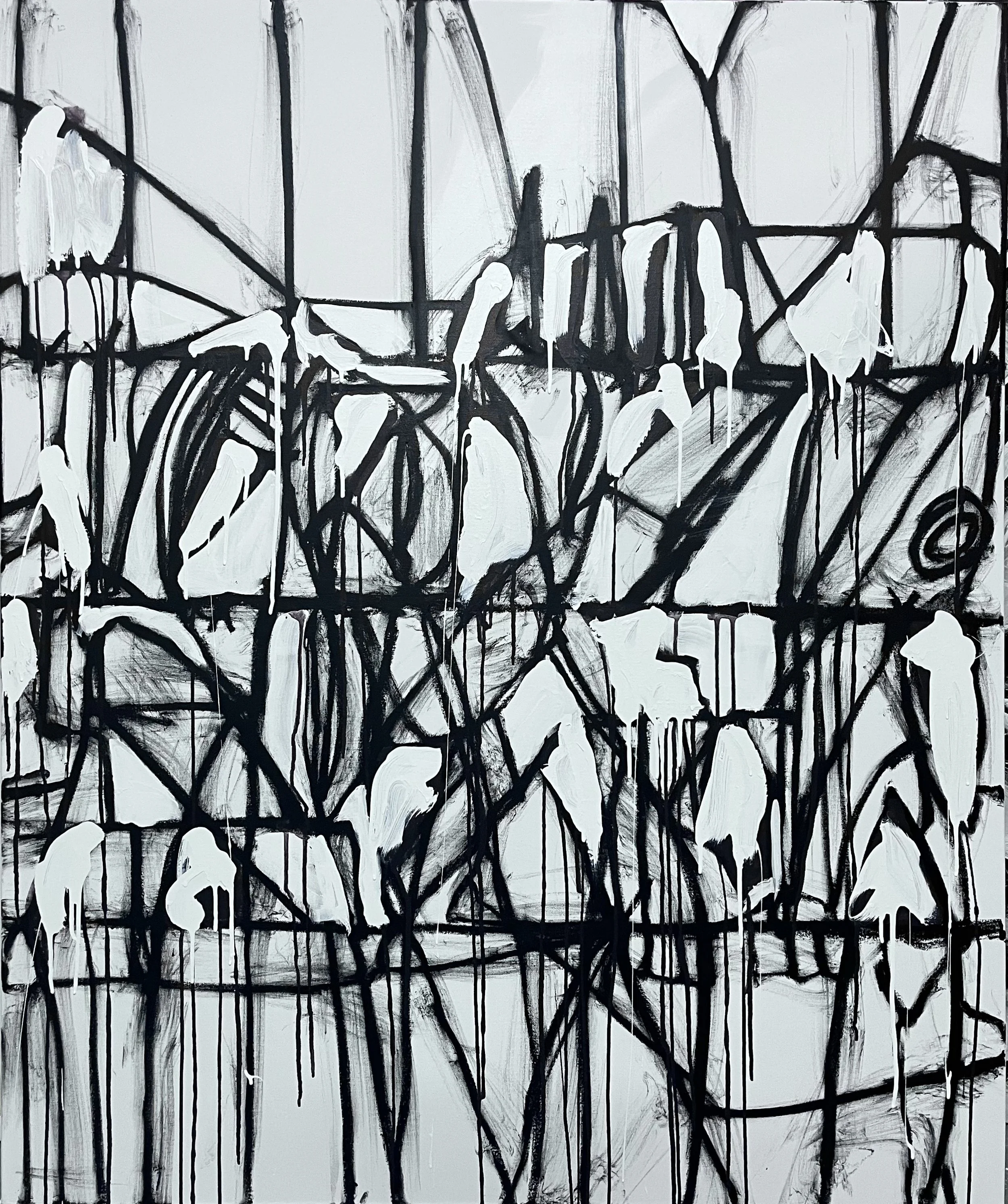 • bag on the barbed wire • (48 x 40 in)