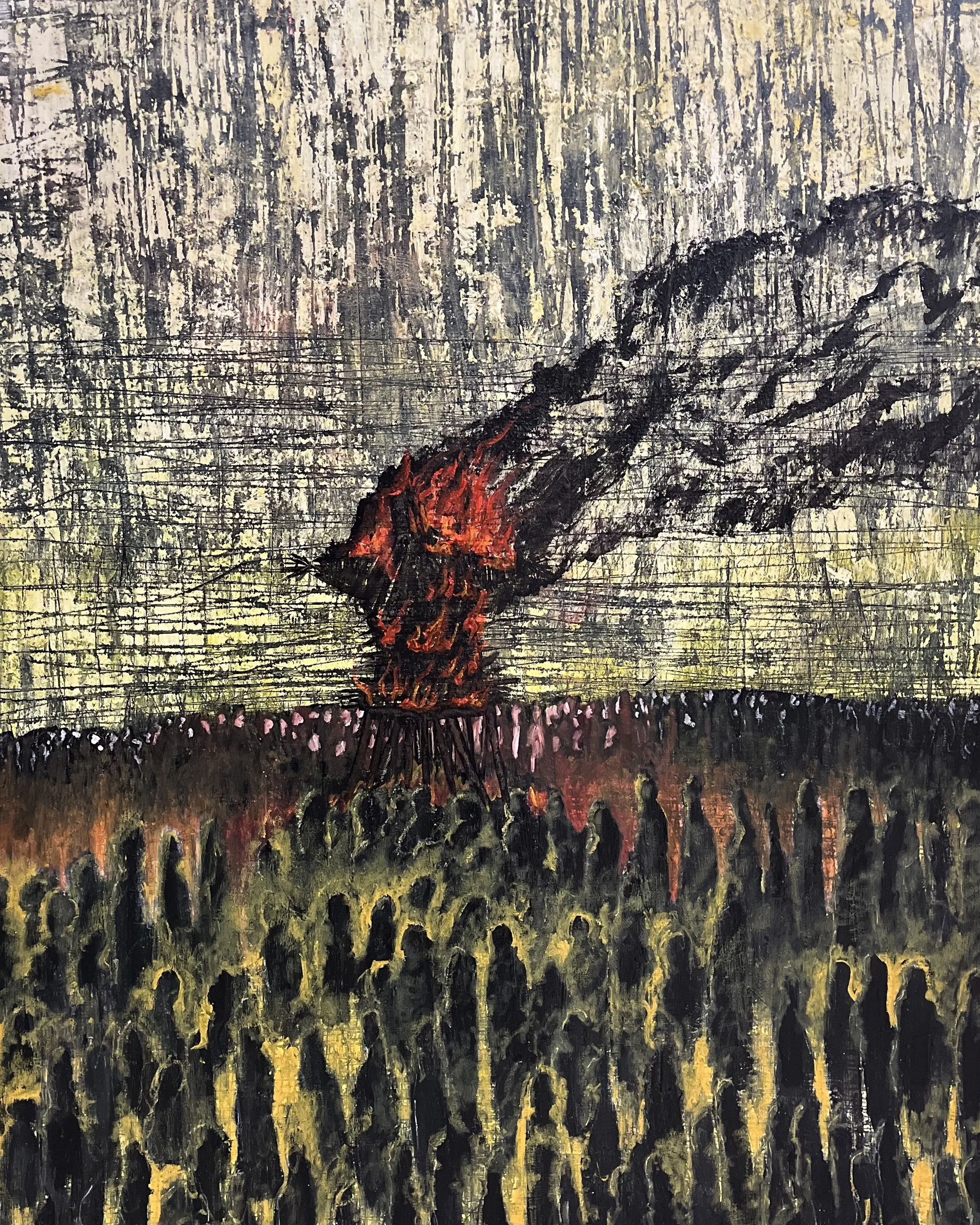 • an open air gathering • (40 x 30 in)