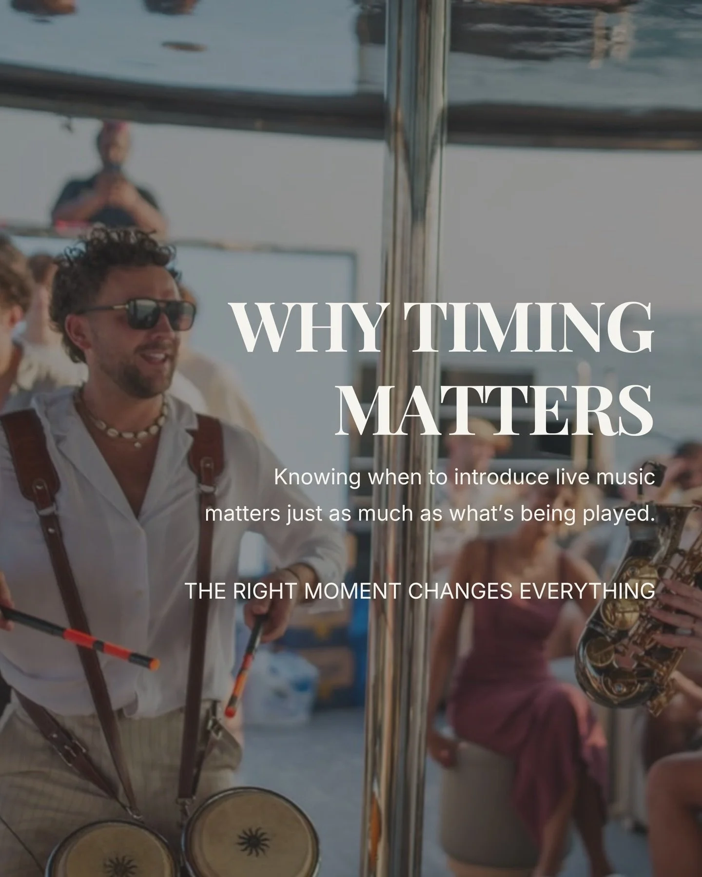 Live music has way more impact when it&rsquo;s introduced at the right moment.

Get the timing right and everything else follows