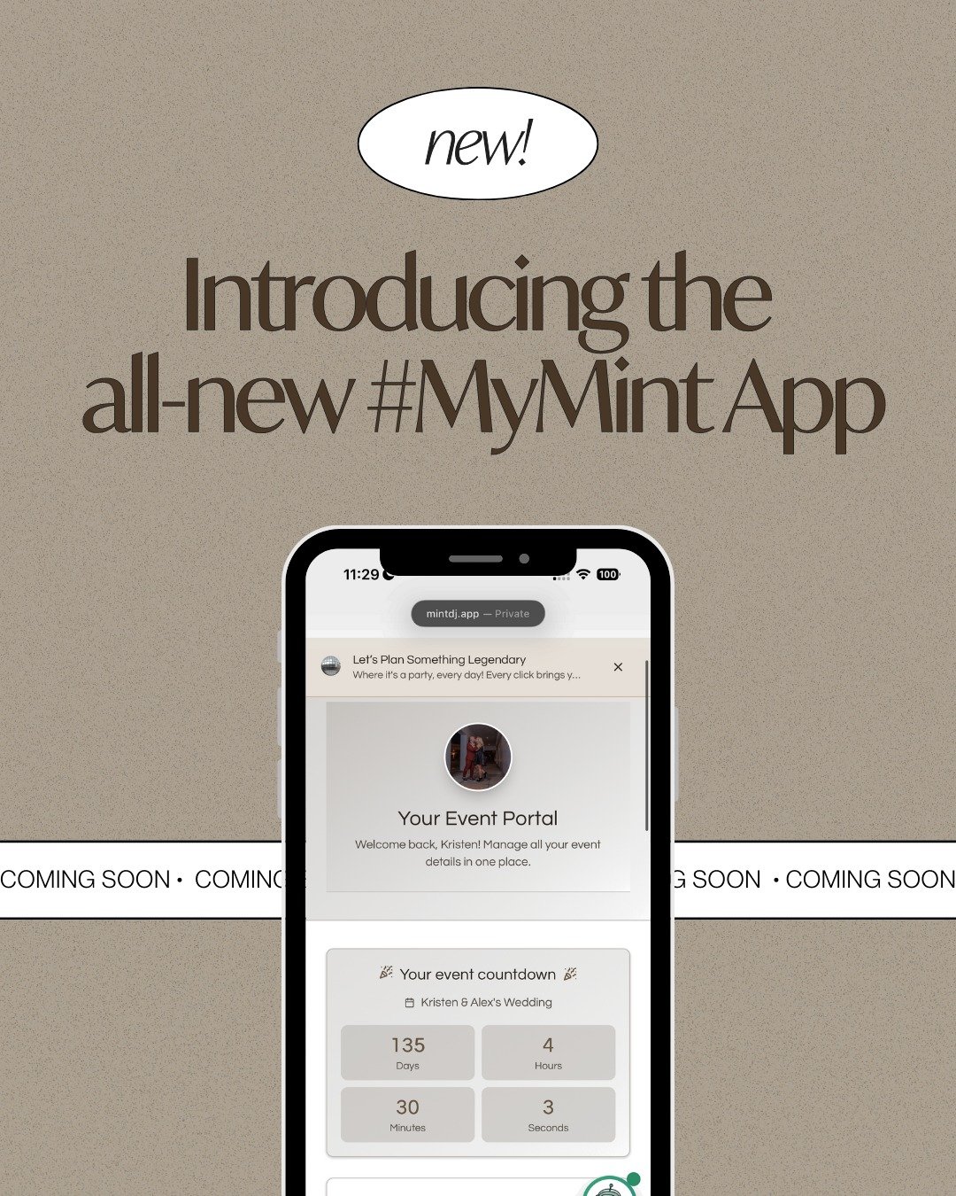 Months in the making, our brand-new client portal is here to level-up your event experience! Plan your music, sign contracts, pay online, message your DJ, and track every milestone leading up to your big day, all in one place. Plus, meet Minty, your 