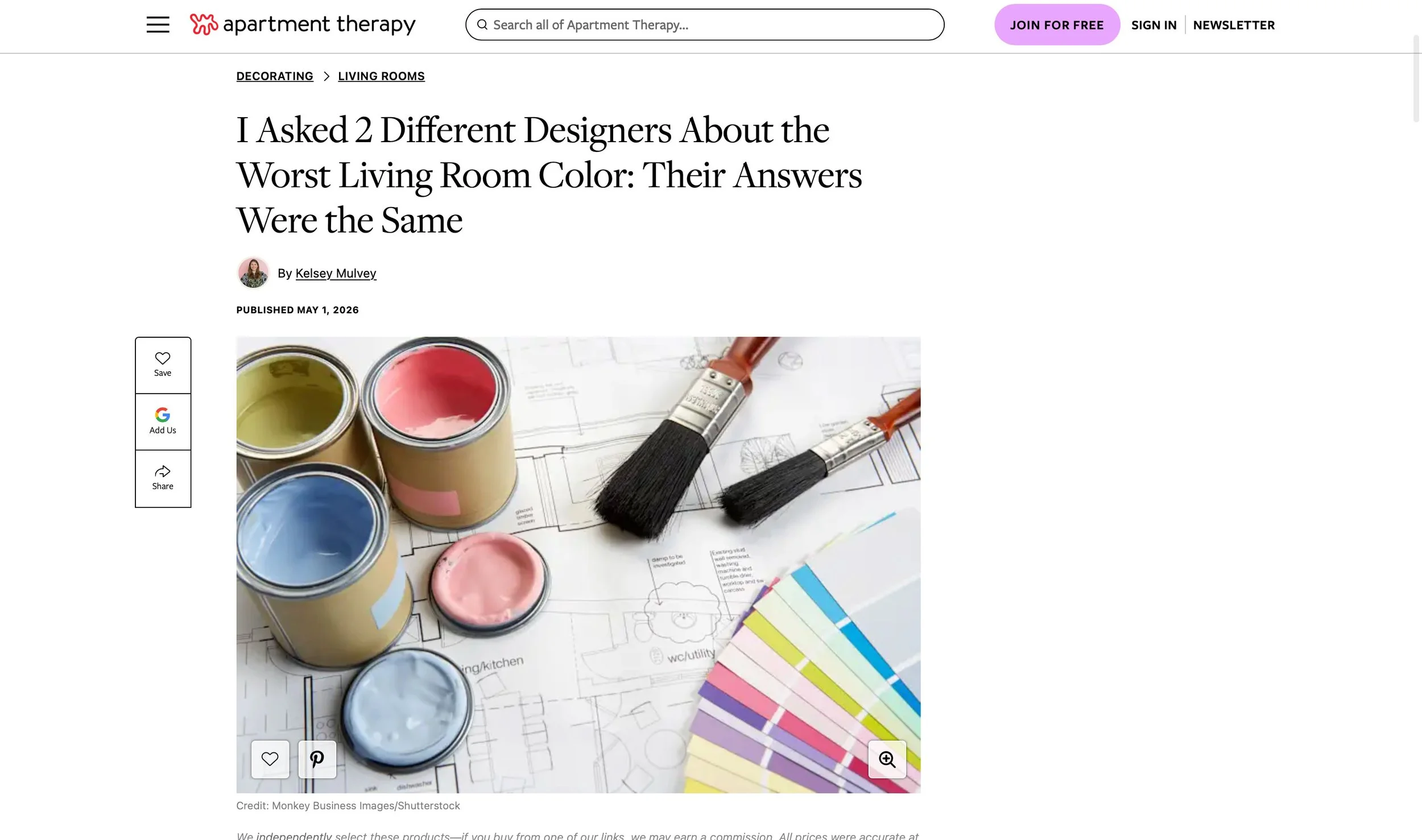 I Asked 2 Different Designers About the Worst Living Room Color: Their Answers Were the Same