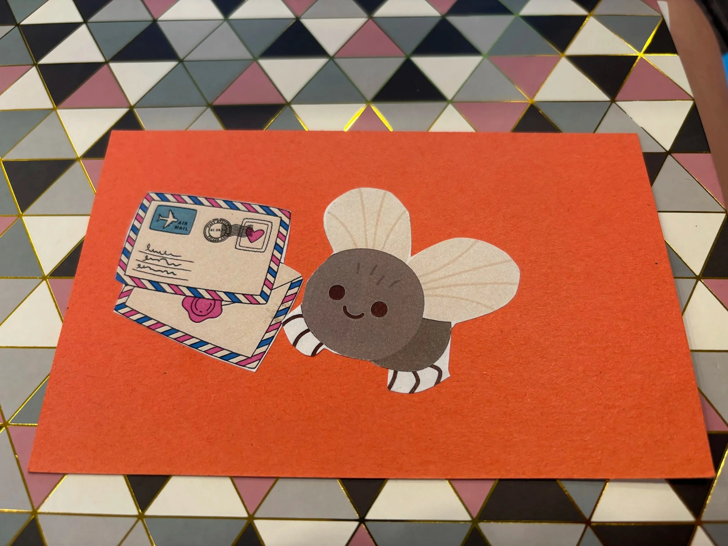 Collage of "The Mailfly" by Scarlett