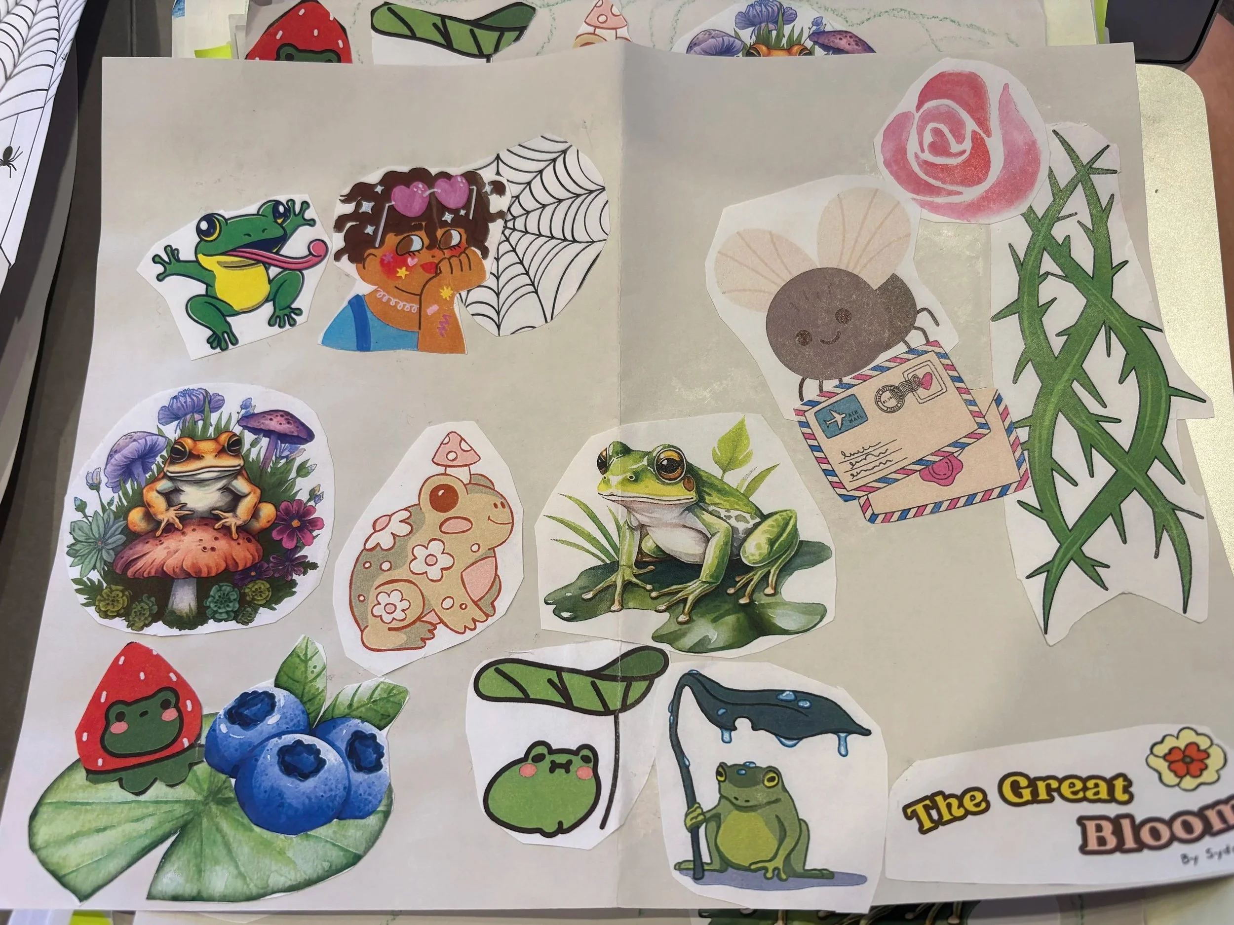Front: The Great Bloom Collage by Bella

Collage by Bella. Back: “I am going to miss you Bumper I love you. From Bella”