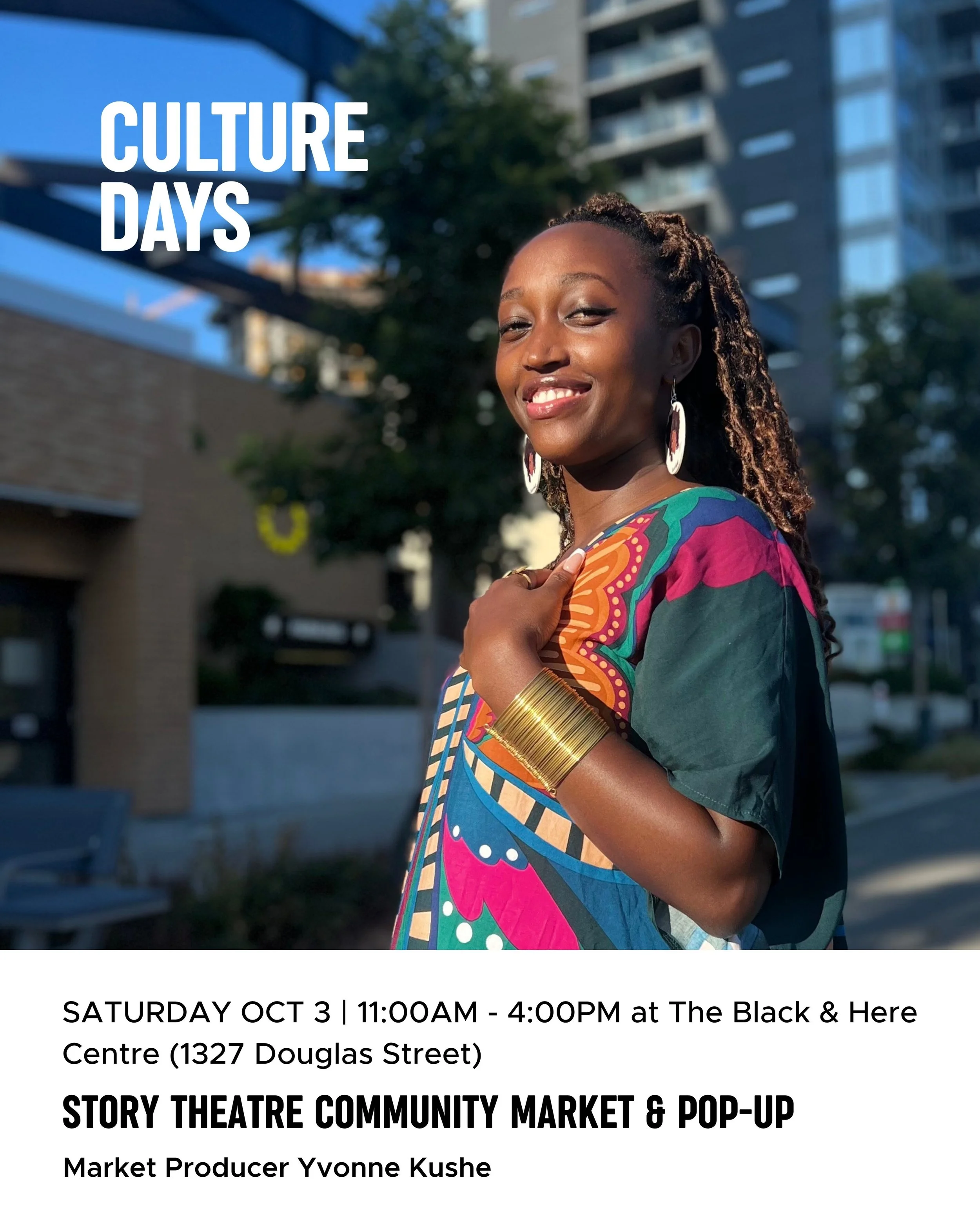 Meet Market Producer @yvonnekushe ⭐

She's back and she means business! ...Small, local business that is...🎨 

Yvonne Kushe (She/Her) is an award-winning multidisciplinary artist, singer-songwriter, and emerging actor whose work blends music, storyt