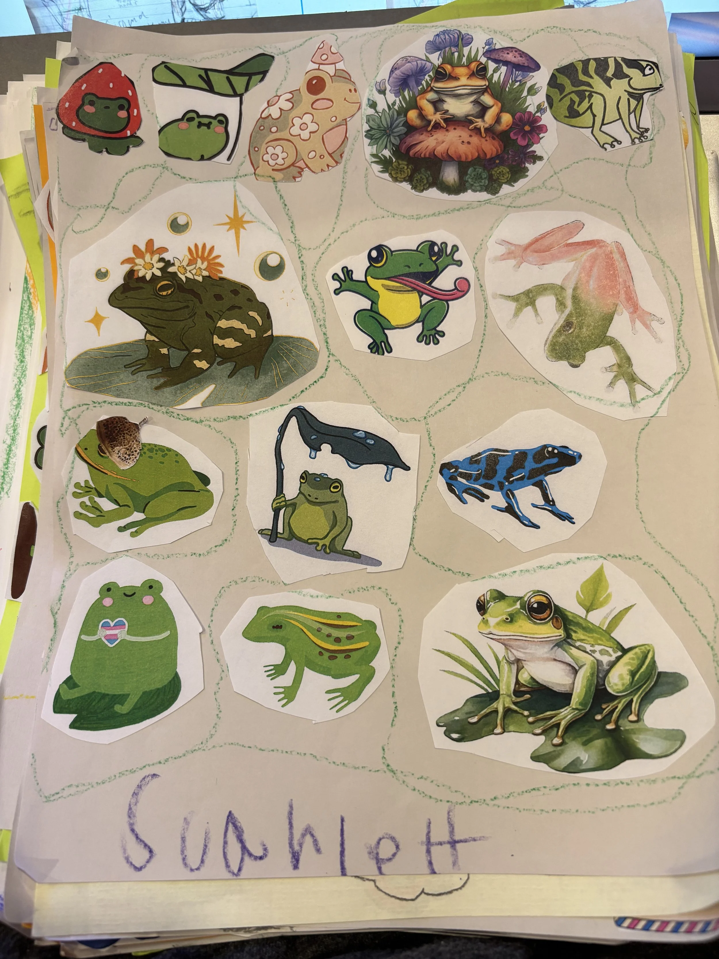 Frog Collage by Scarlett