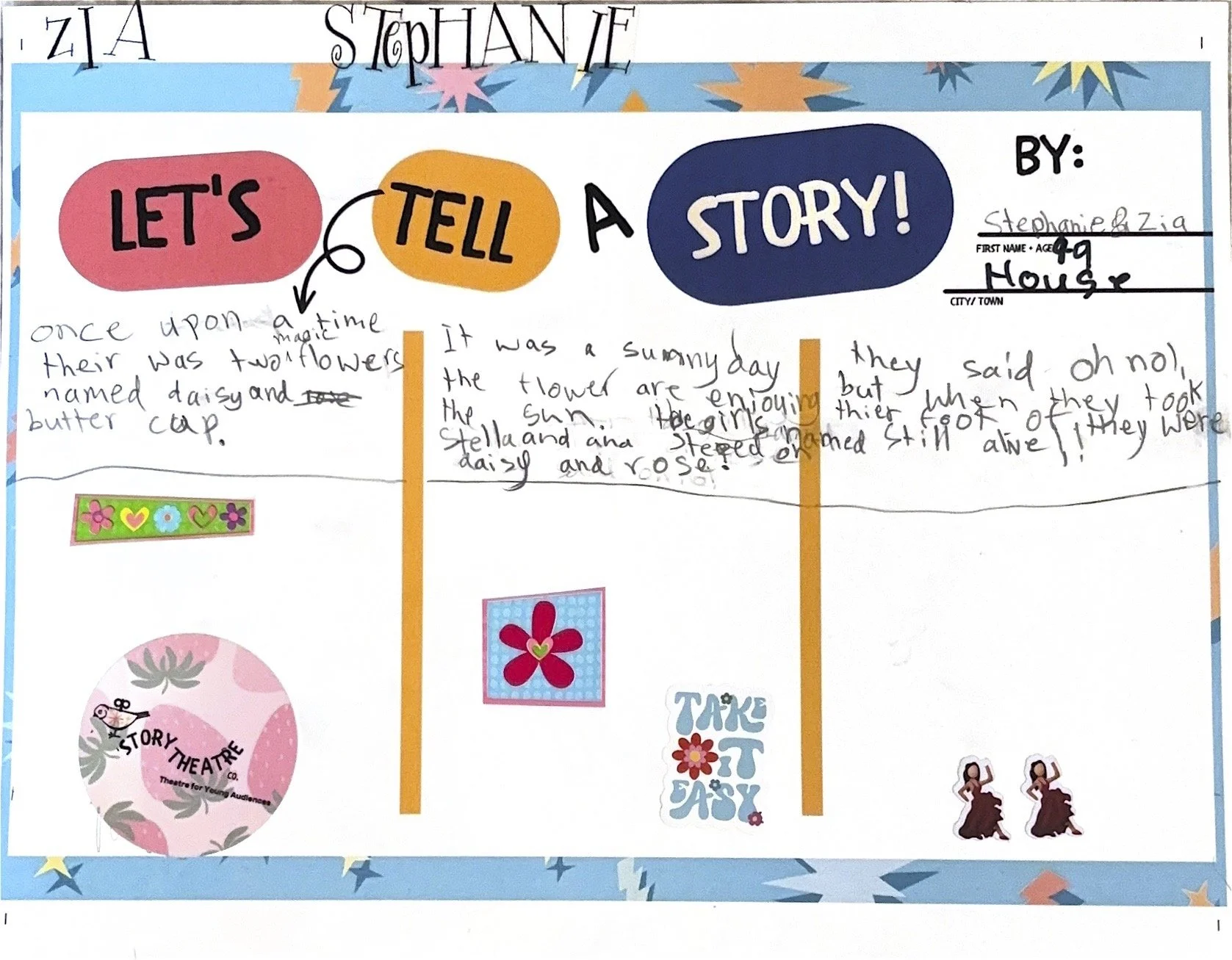 Stephanie & Zia, Age 9 & 9, "My house" Victoria BC