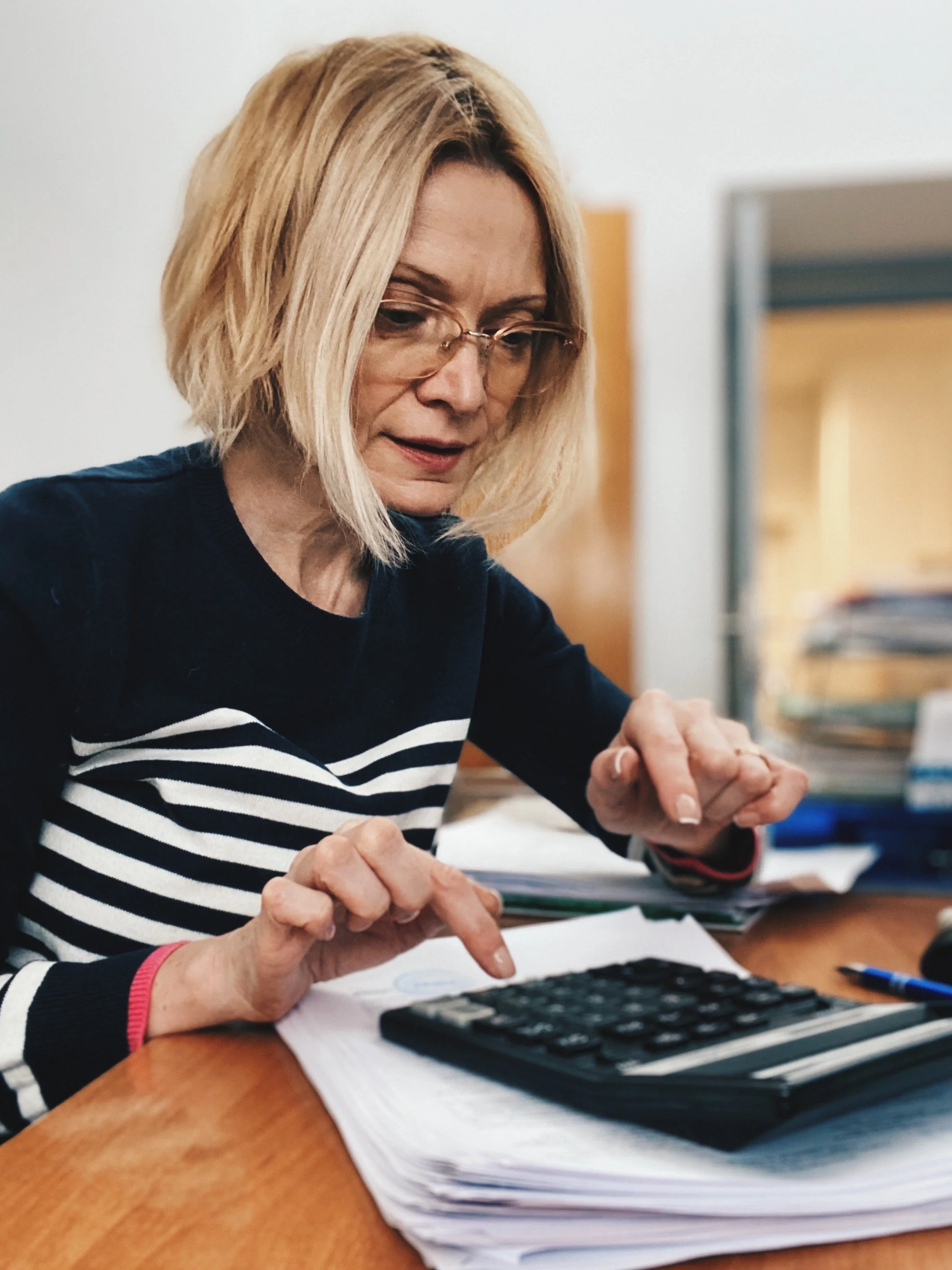 Toronto bookkeeper managing financial records and accounts for a growing business client