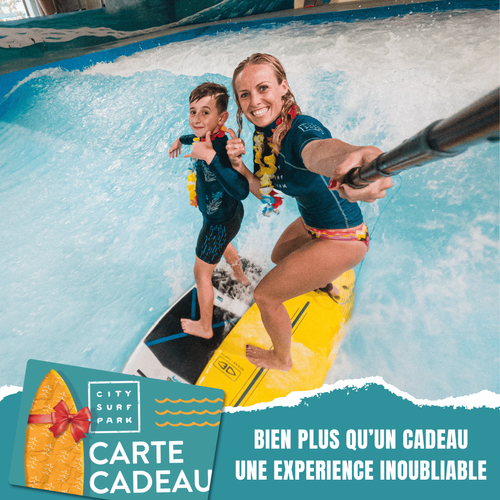 Bon cadeau session de surf famille Lyon