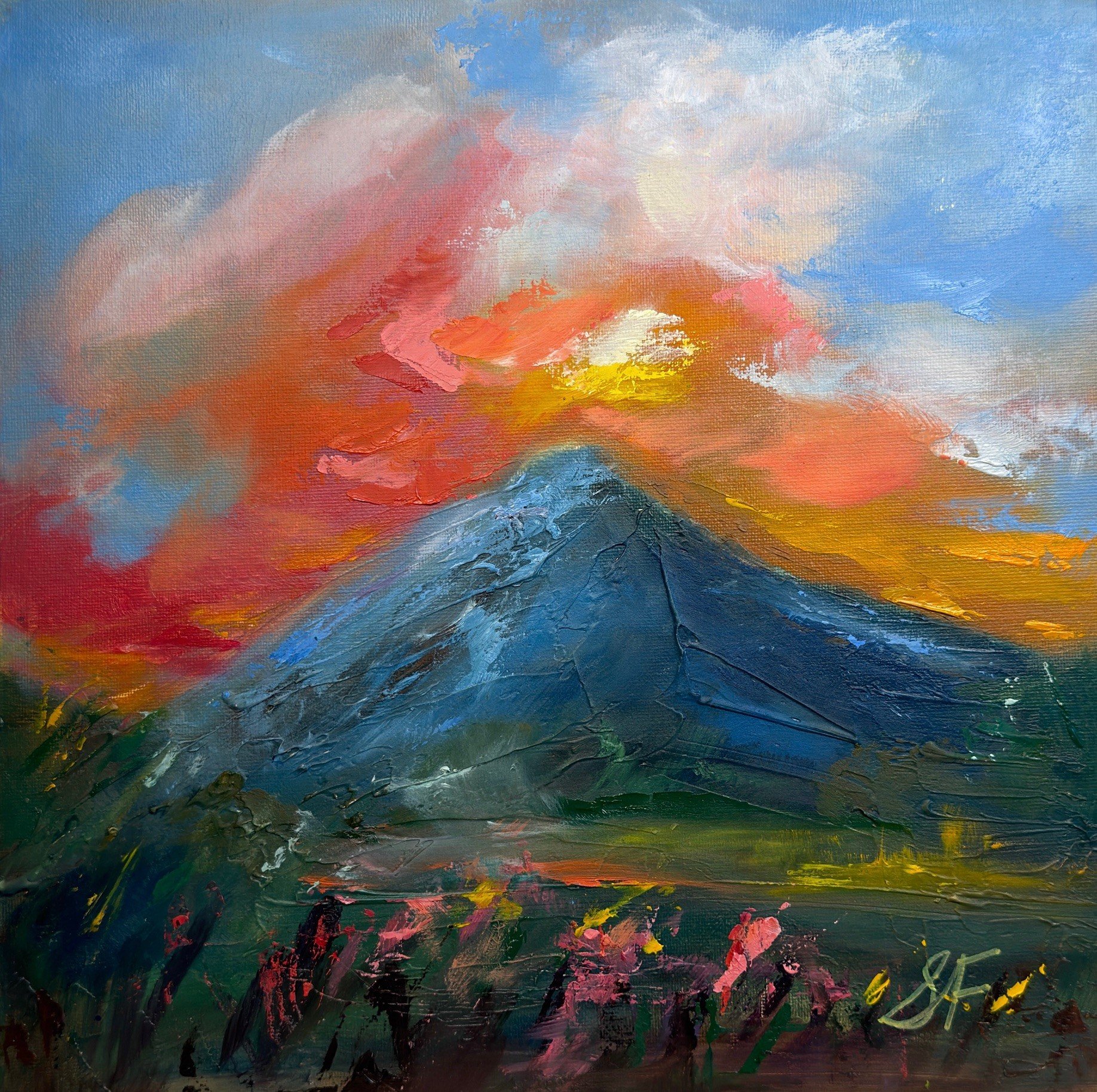Spring Sky_MtTamSeries_12x12_oil on canvas_Shaney Fago_2026.jpeg