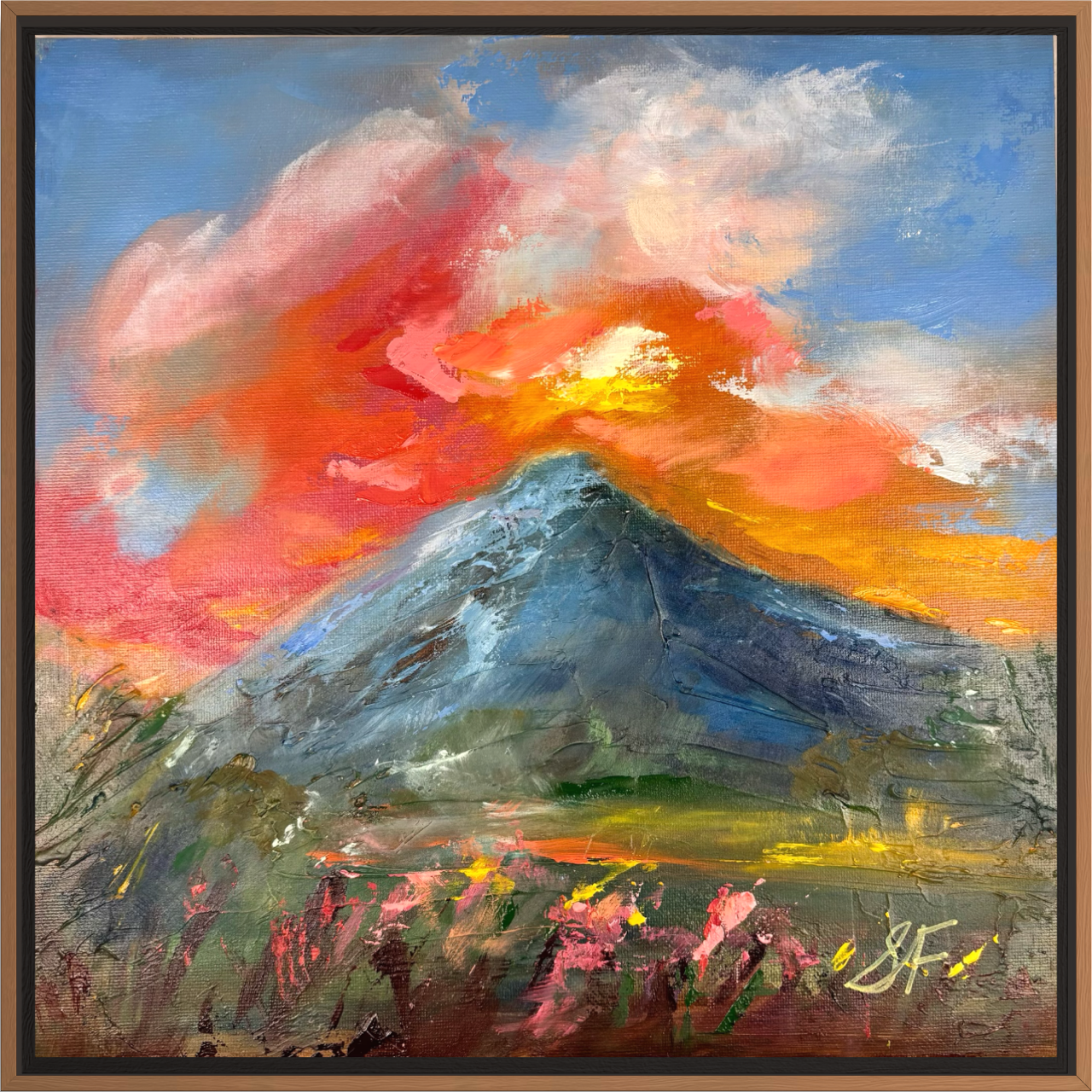 Spring Sky_MtTamSeries_12x12_oil on canvas_Shaney Fago_2026framed.PNG