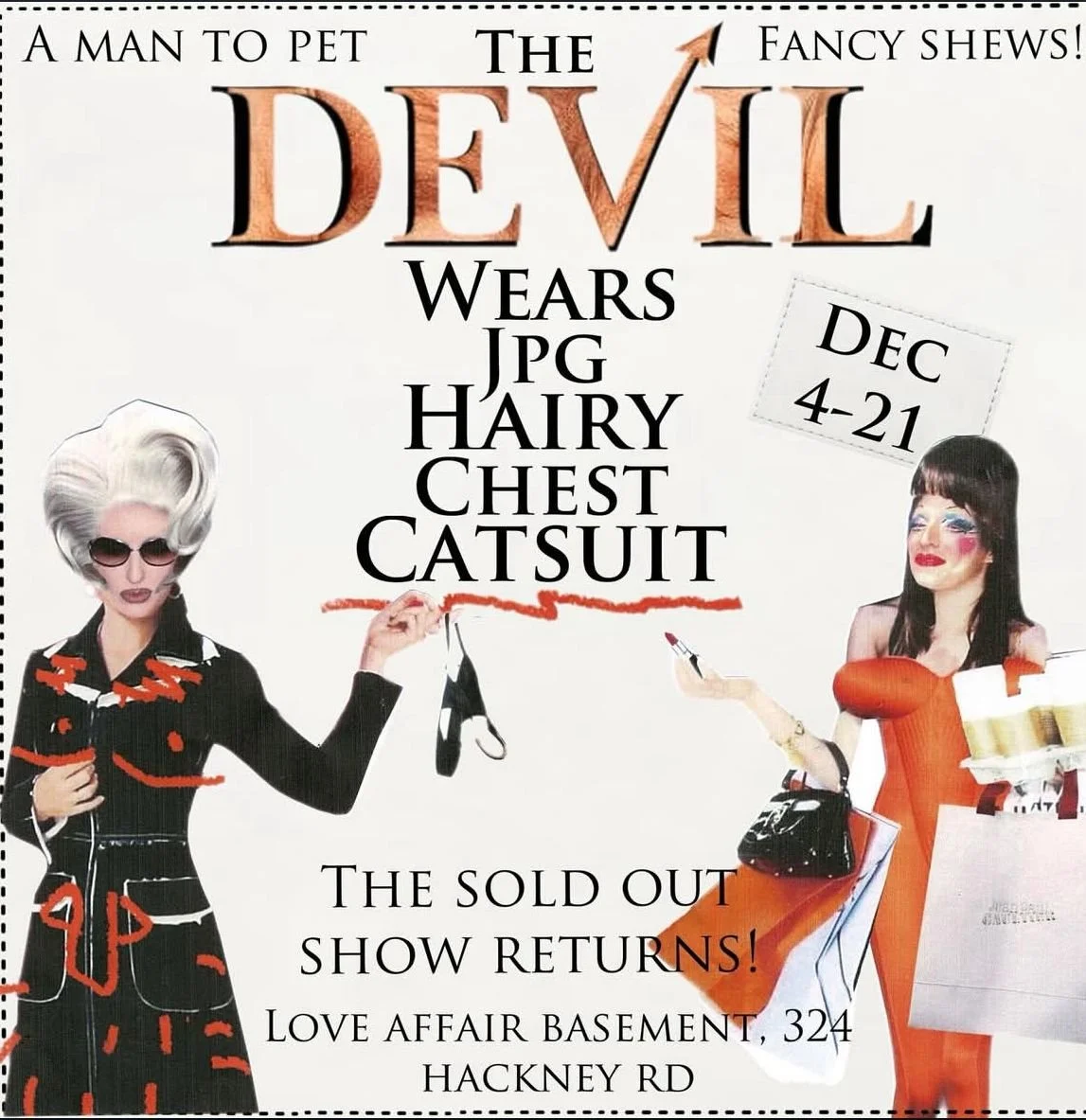 The Devil Wears JPG Hairy Chest Catsuit