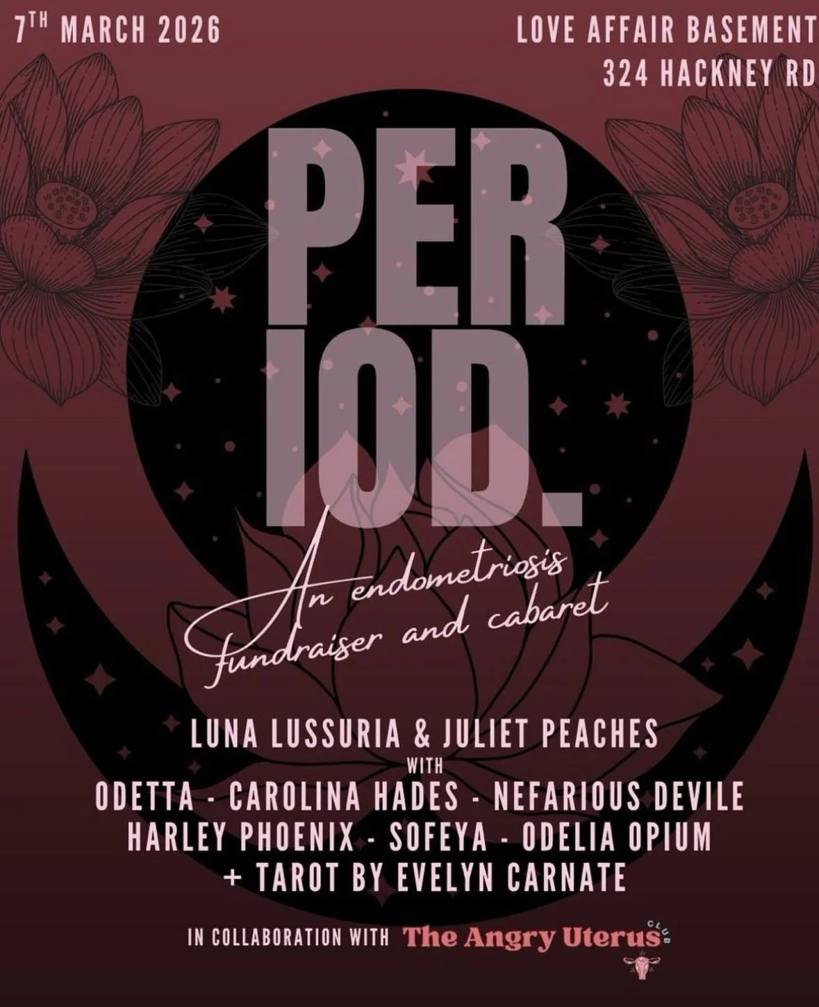 PERIOD. A Fl*nta Cabaret Fundraiser for Endometriosus