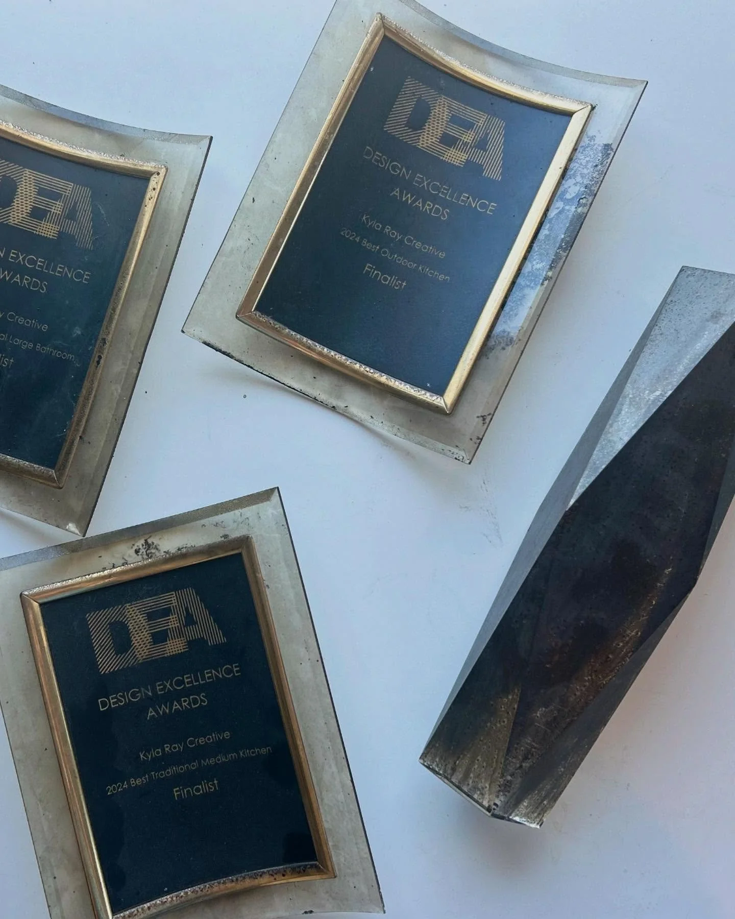 Yesterday I picked up the only items that were rescued from my office fire back in April, four smoke covered awards. 

It feels symbolic. A nudge from the universe to rise, rebuild and rethink everything. From destruction comes clarity. From ashes, r