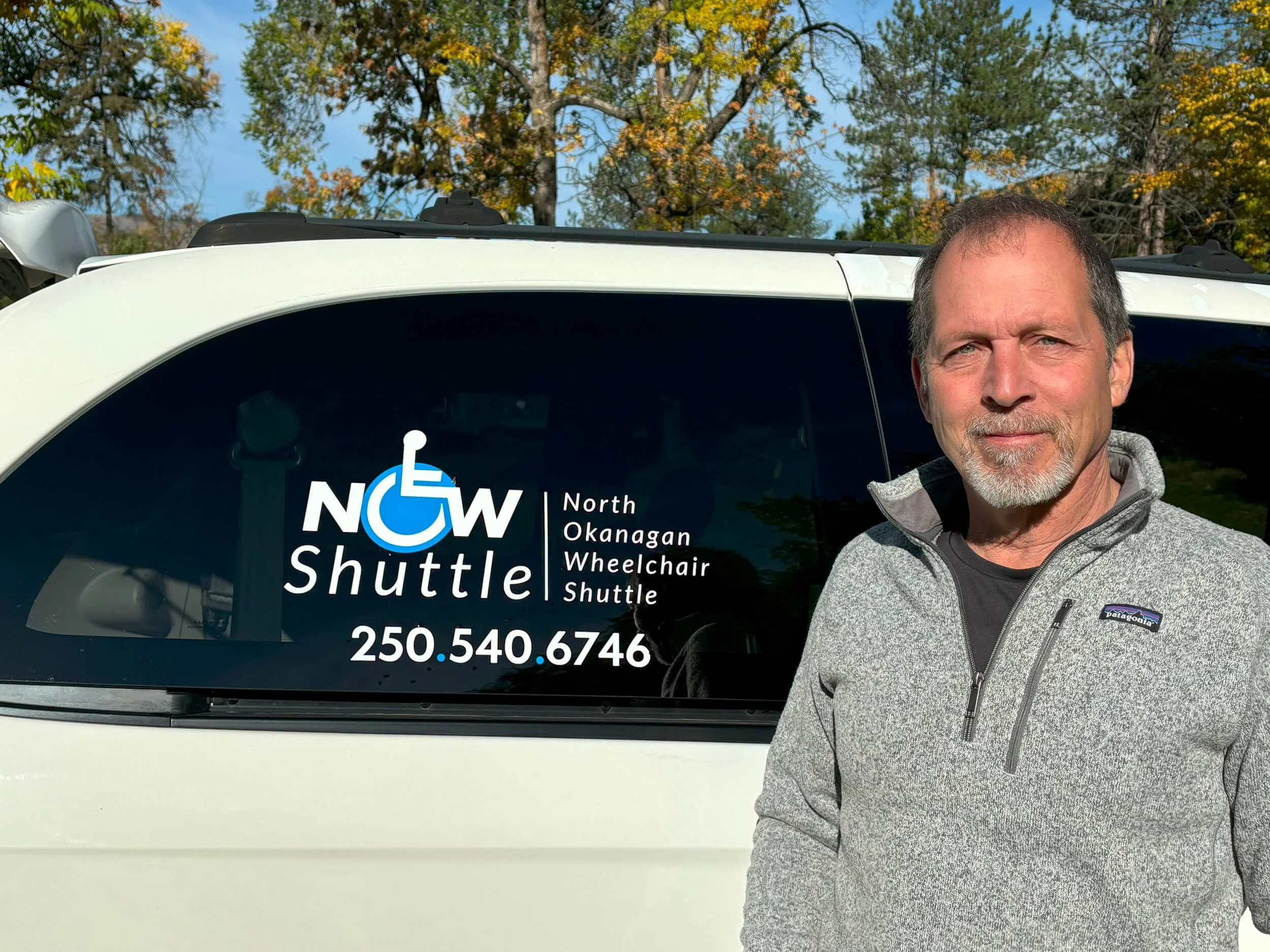 Jeff McSweeney, owner of NOW Shuttle accessible wheelchair transport in the North Okanagan