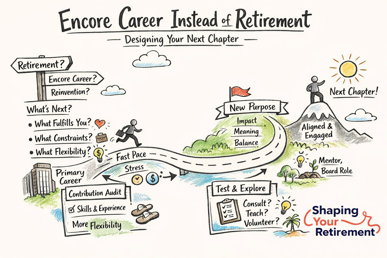 map of encore career journey