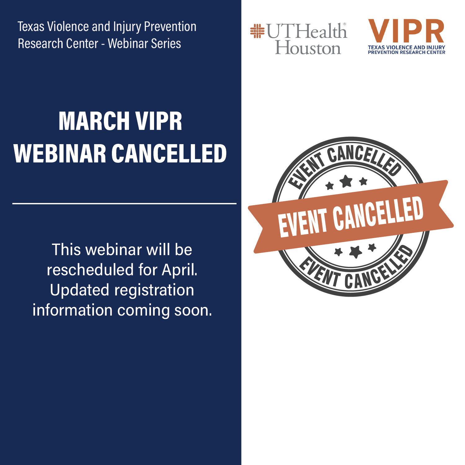 Texas VIPR Webinar Series