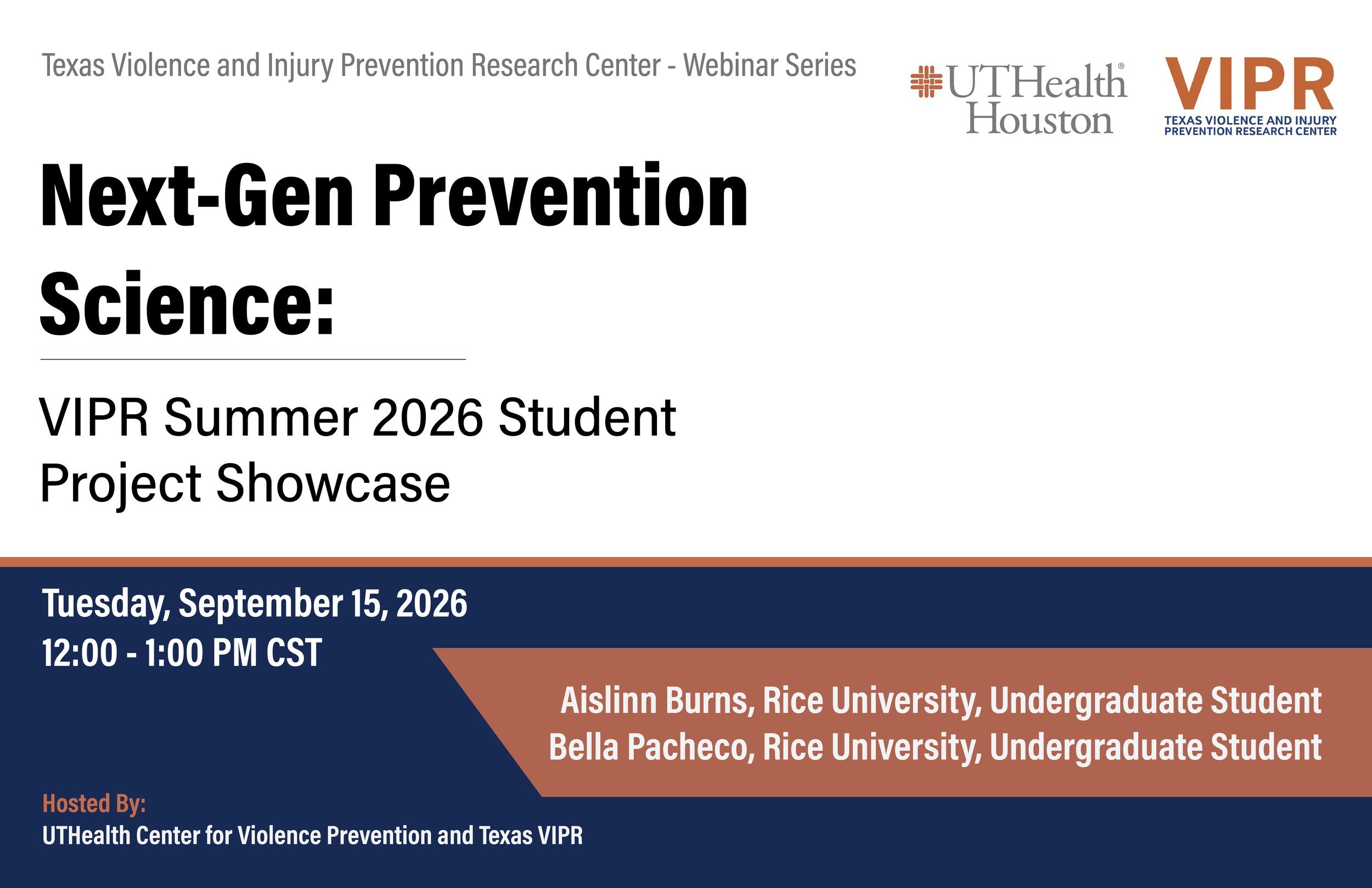 Next-Gen Prevention Science: VIPR 2026 Summer Student Project Showcase 