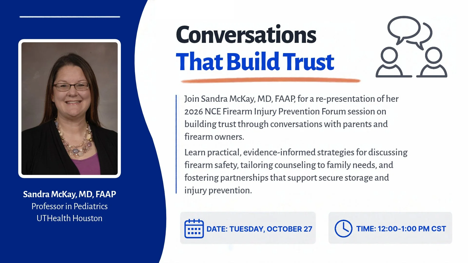 Building trust through conversations with parents and firearm owners.