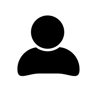 Stock image of a black and white person graphic as a placeholder