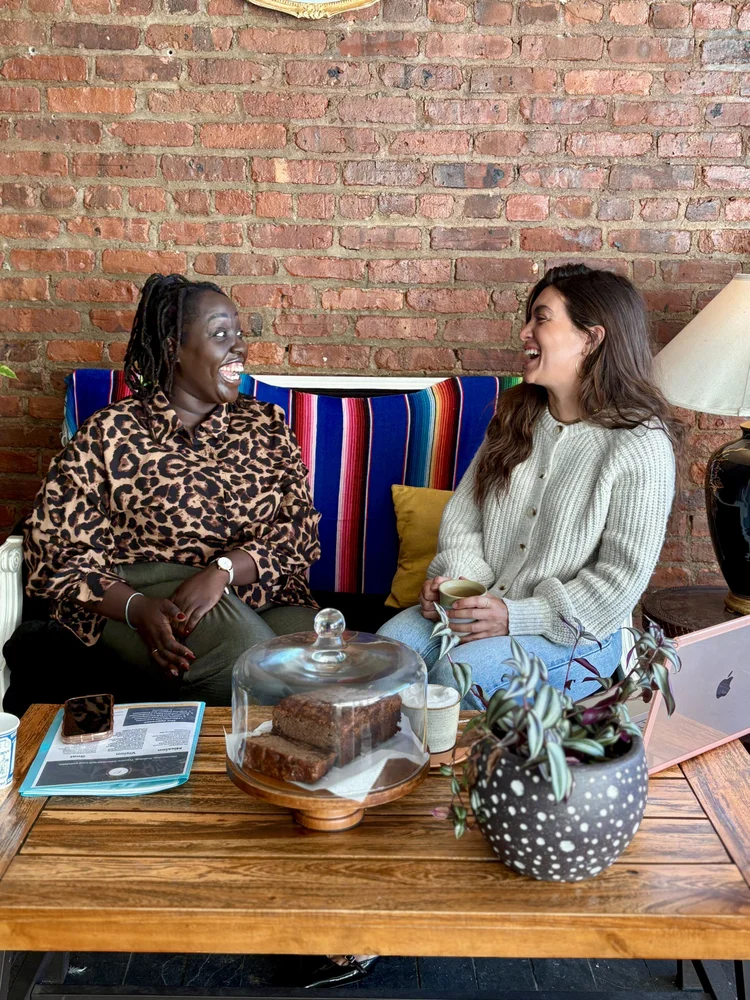 Ababa Abiem and Elaina DeStefano