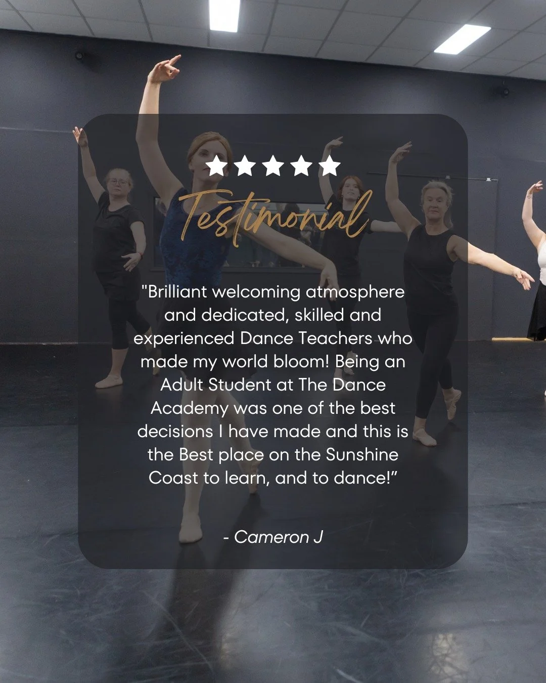 We are so grateful for beautiful words like these. Creating a welcoming, supportive and inspiring space for our adult dancers is something we care deeply about.

Our adult classes are about more than just learning steps. They are about community, con