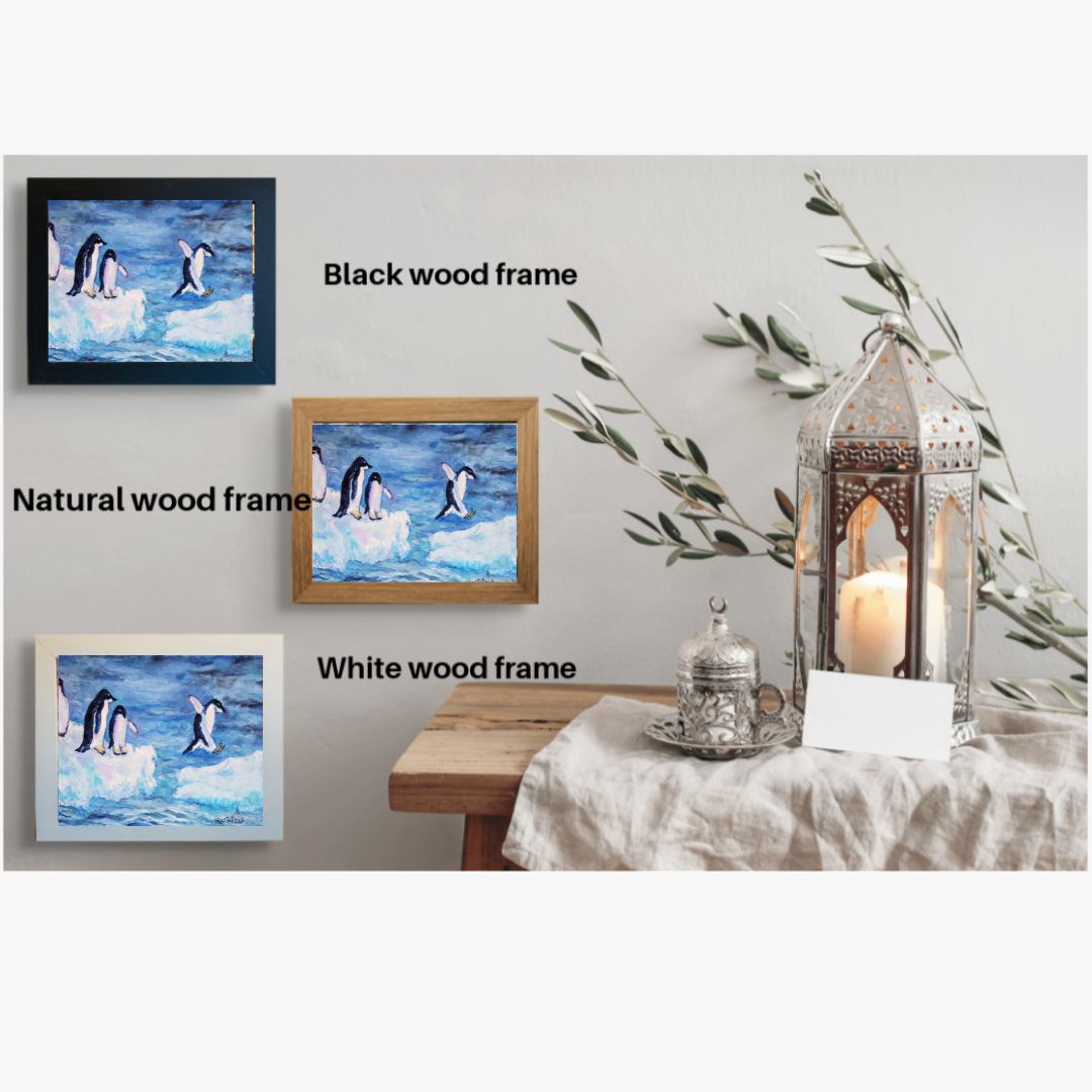 penguins at play wood canvas printpng.png