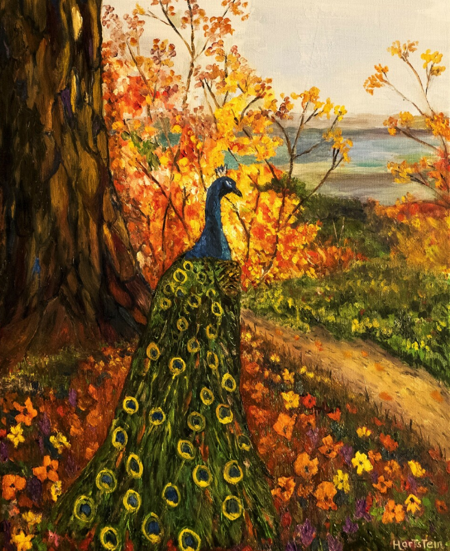Peacock On The Hill