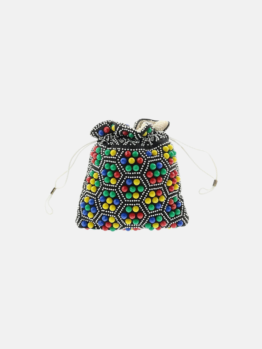 Multicolor beaded bucket bag $32.99