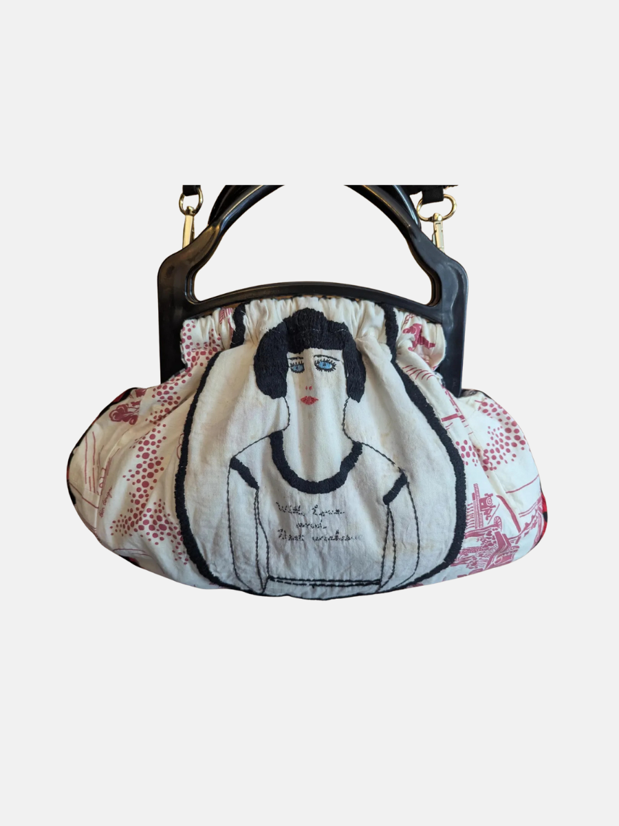 Hand-stitched crossbody bag $75.00