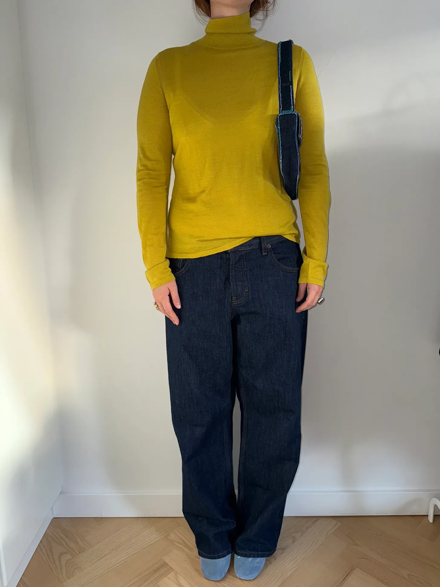 Chartreuse and baby blue–