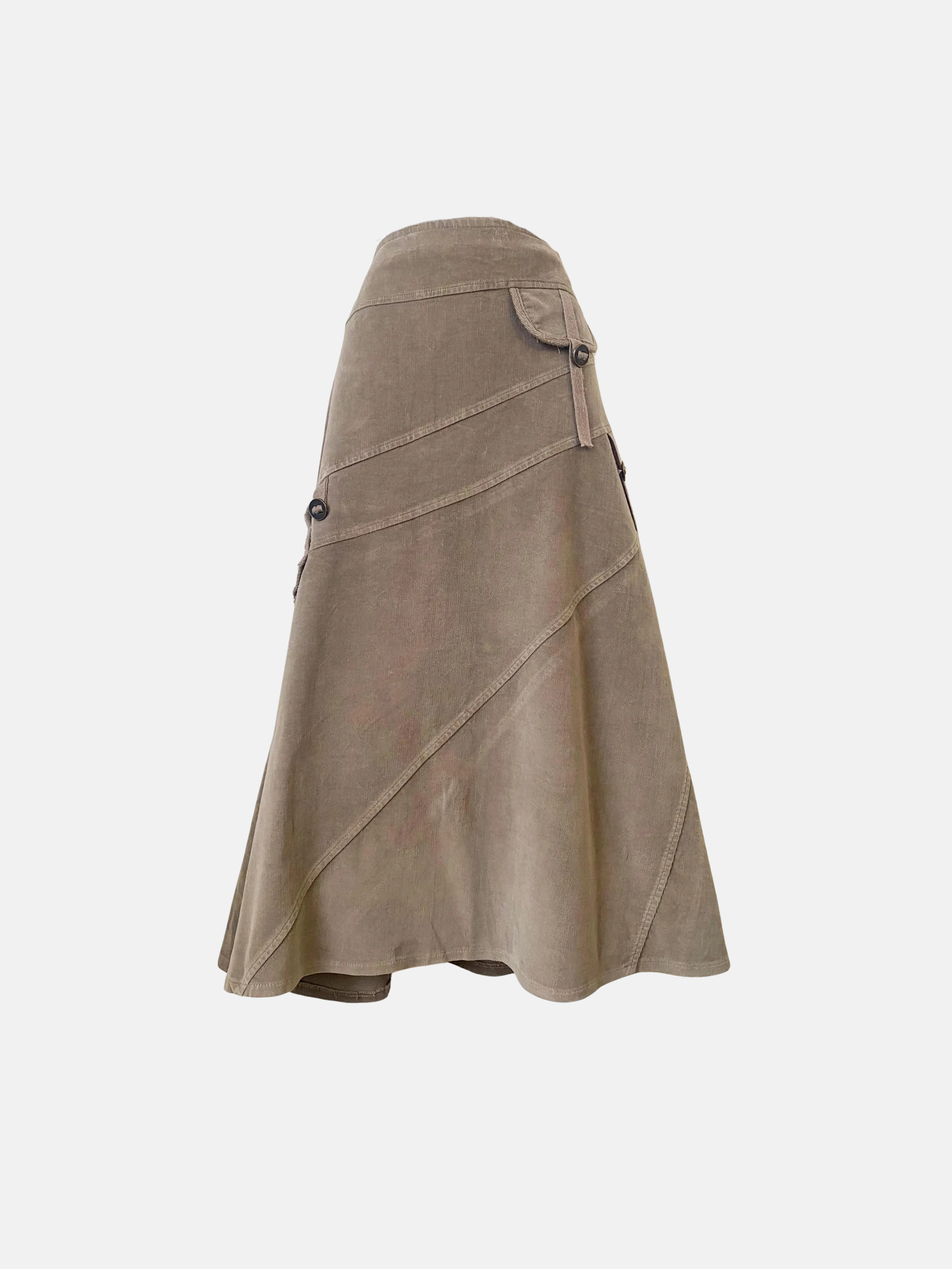 Vintage asymmetrical corduroy skirt M/L $68.44
